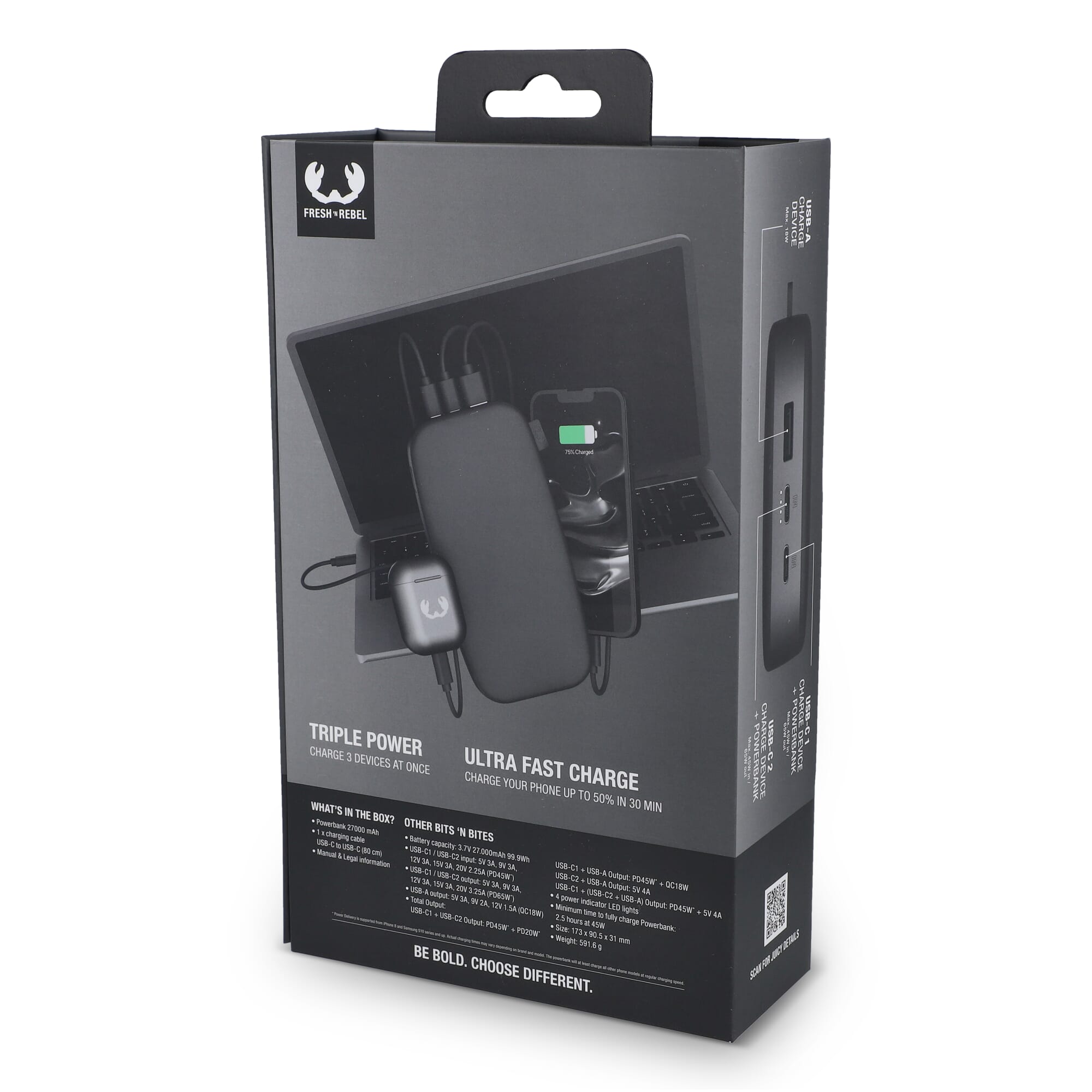 2PB27100 I Fresh 'n Rebel Powerbank 27000mAh 65W