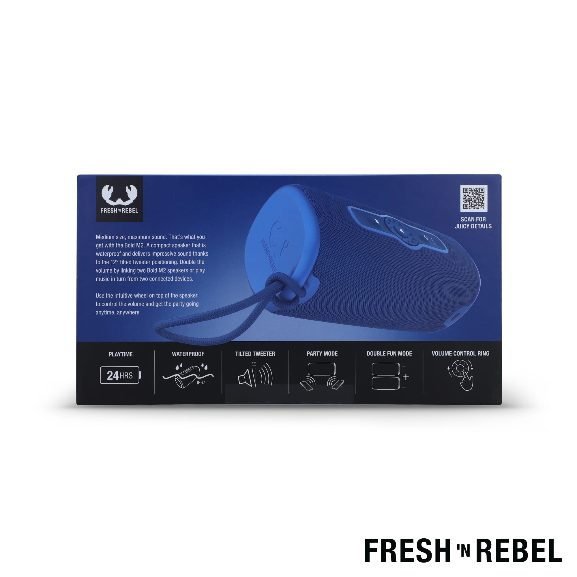 1RB7400 I Fresh 'n Rebel Bold M2-Waterproof Bluetooth speaker