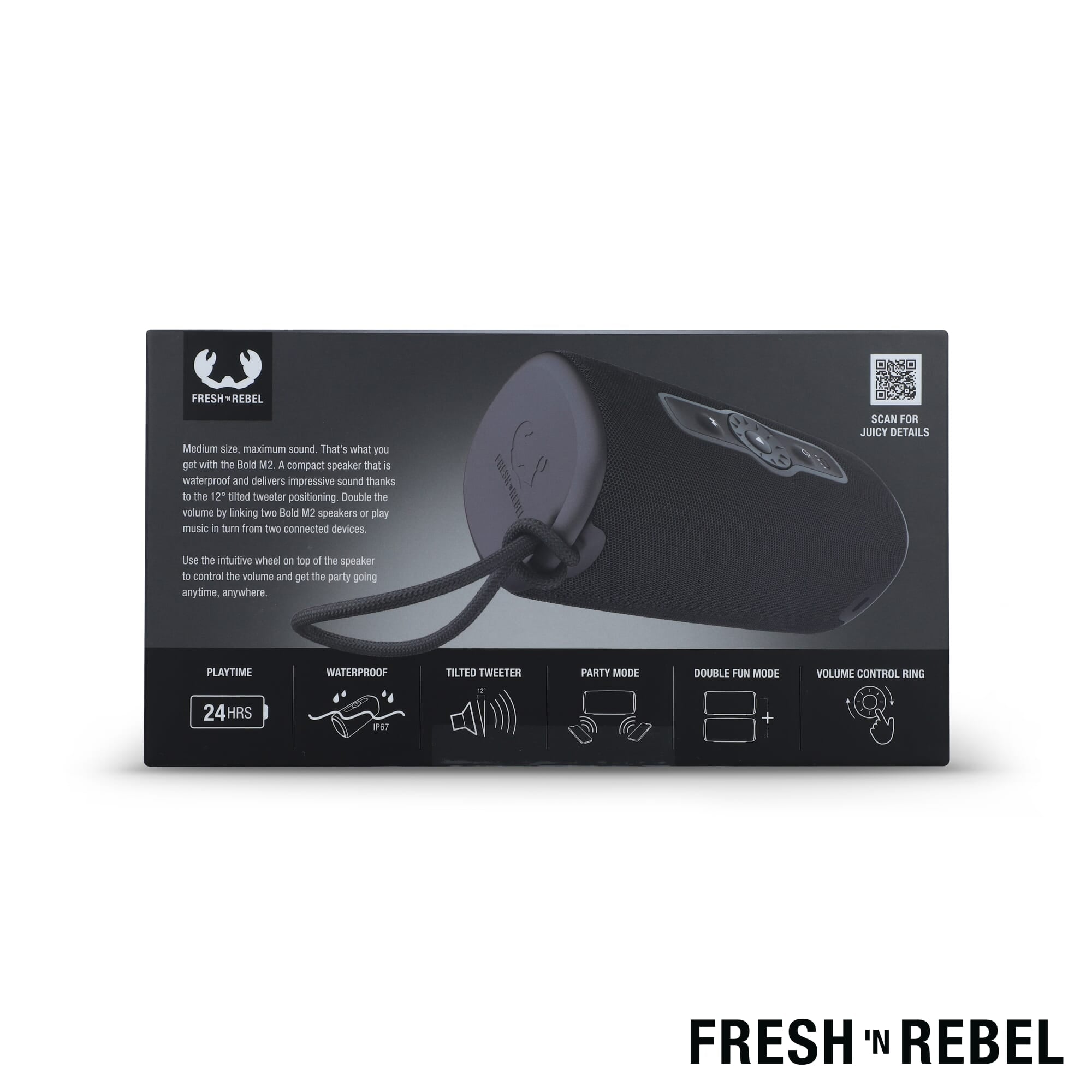 1RB7400 I Fresh 'n Rebel Bold M2-Waterproof Bluetooth speaker
