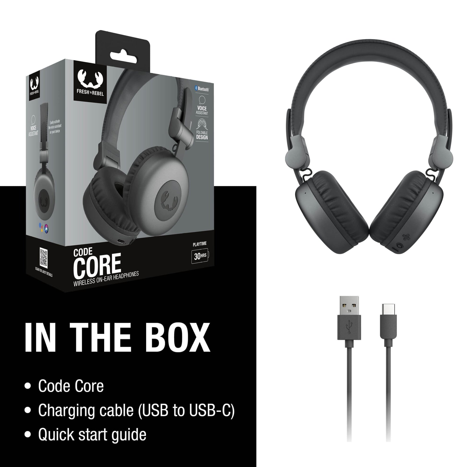 3HP1000 I Fresh 'n Rebel Code Core-Wireless on-ear Headphone