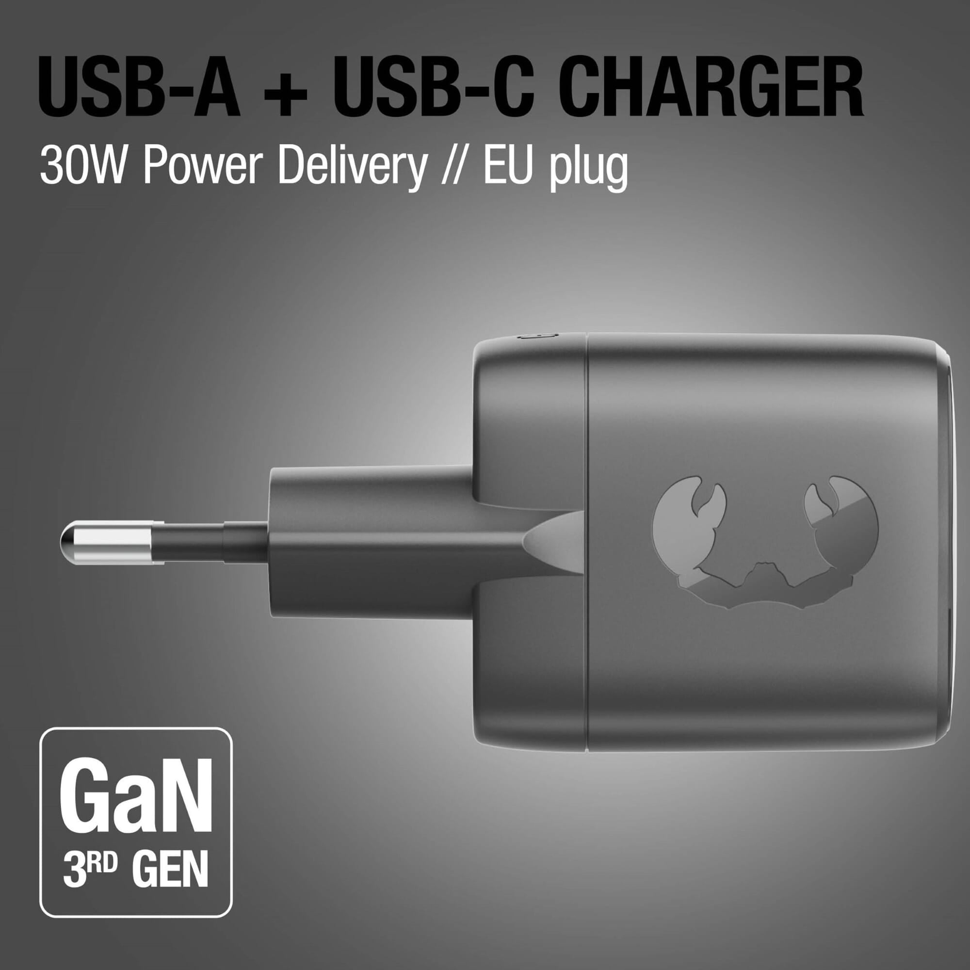 Fresh 'n Rebel 30W Schnellladegerät GaN USB-C & USB-A