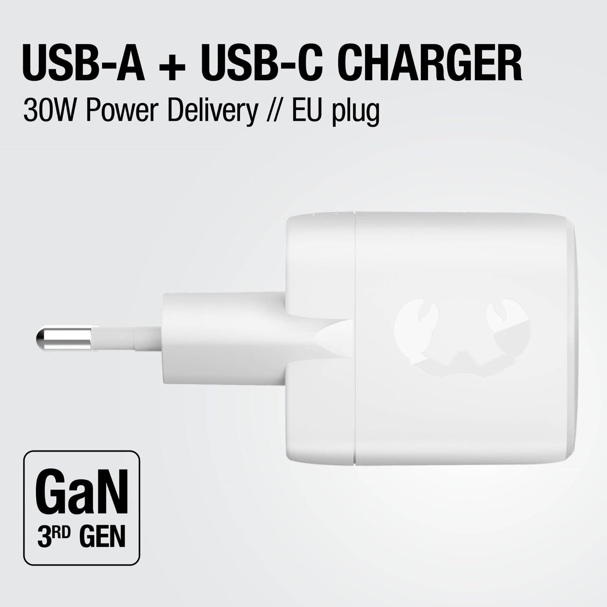 Fresh 'n Rebel 30W Schnellladegerät GaN USB-C & USB-A
