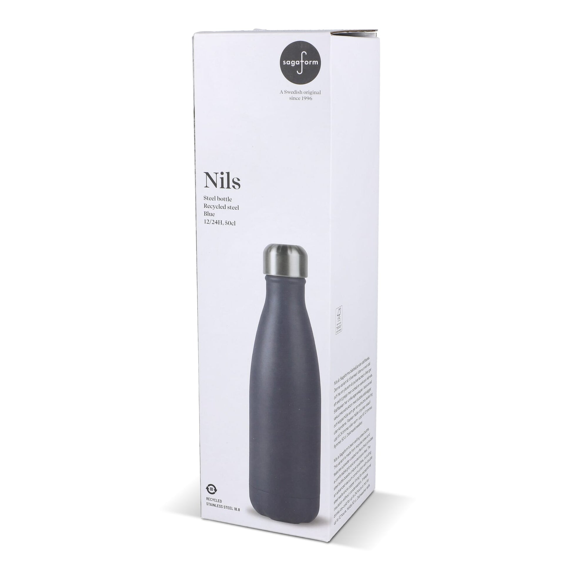 Sagaform Nils Stahlflasche Pulverbeschichtet 500 ml