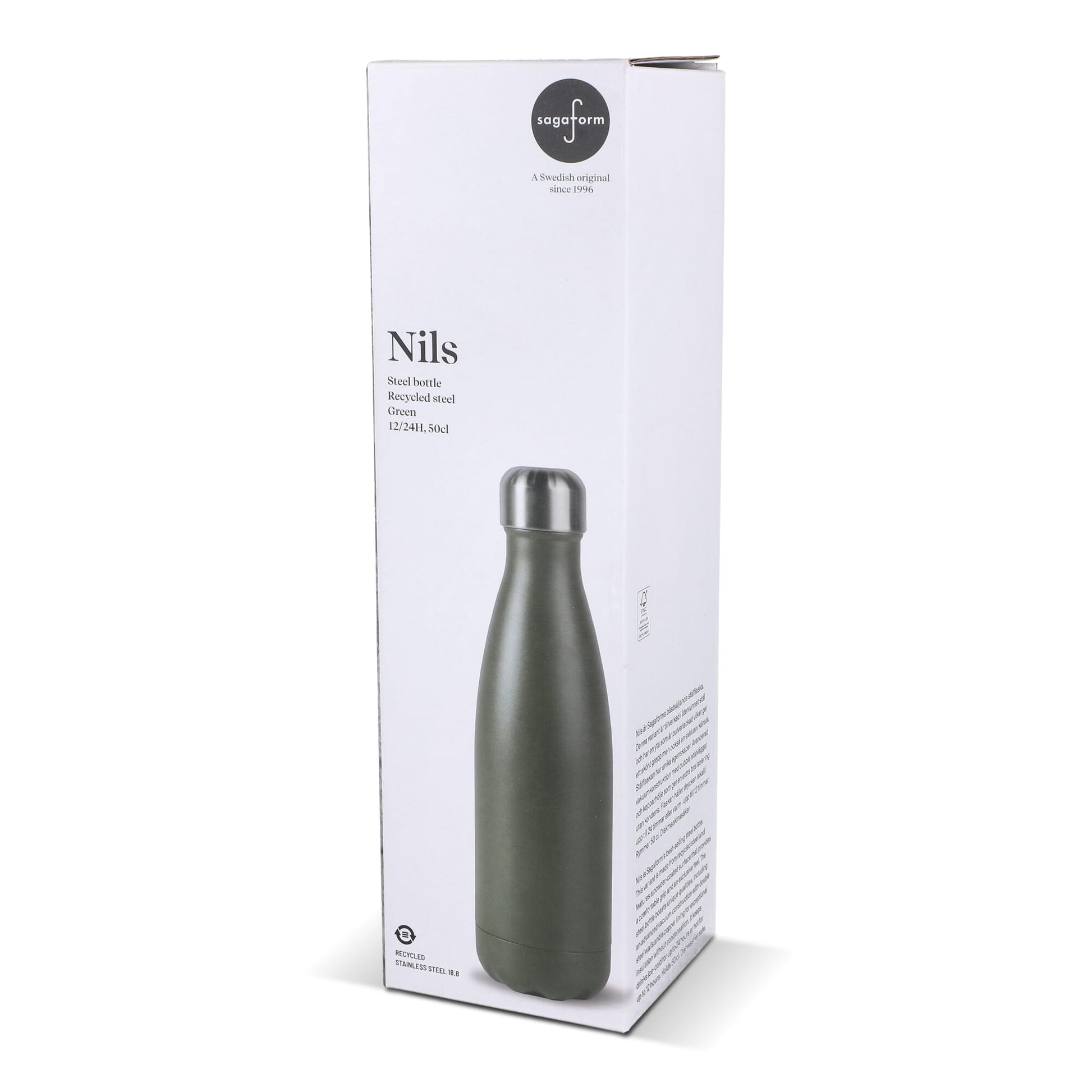Sagaform Nils Stahlflasche Pulverbeschichtet 500 ml