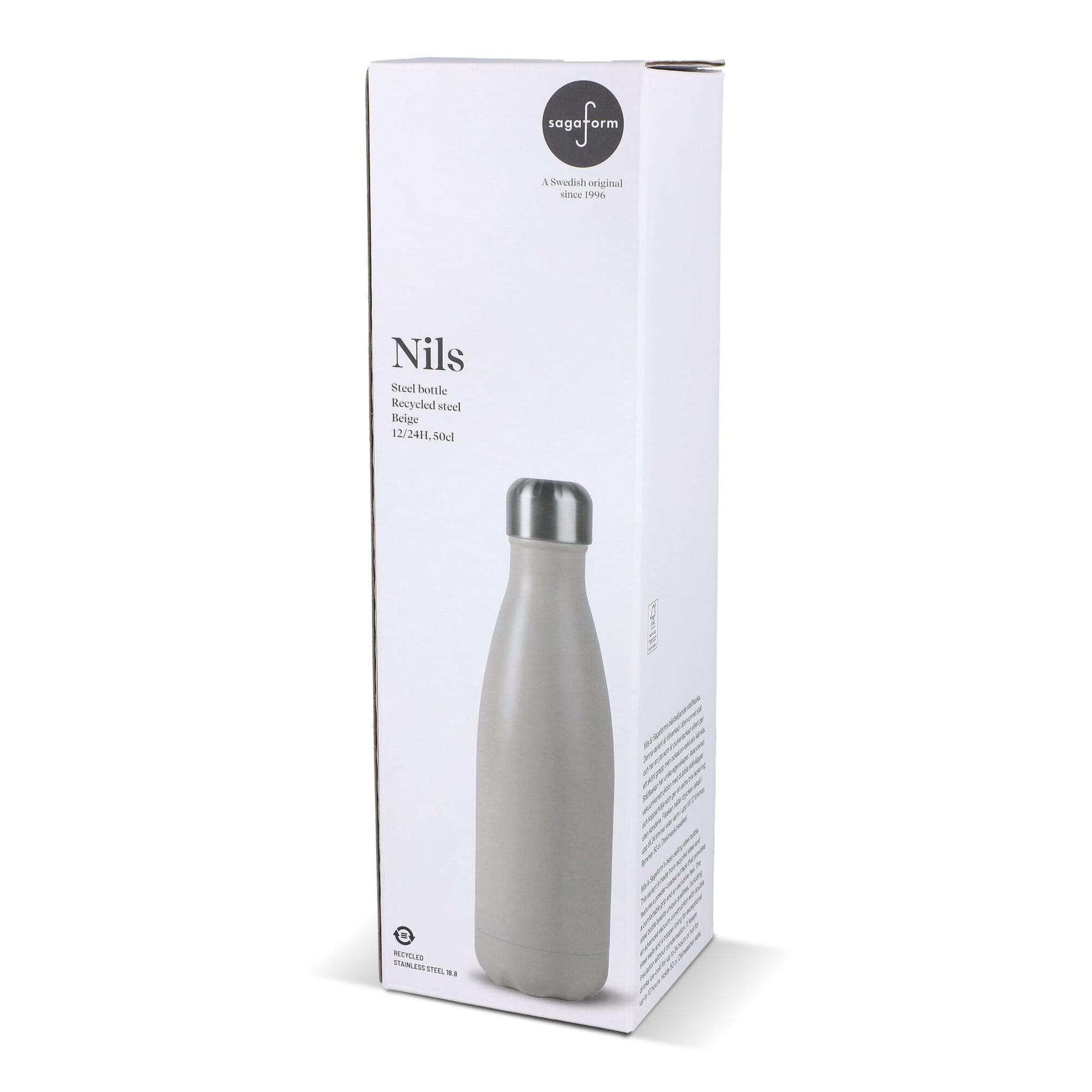 Sagaform Nils Stahlflasche Pulverbeschichtet 500 ml