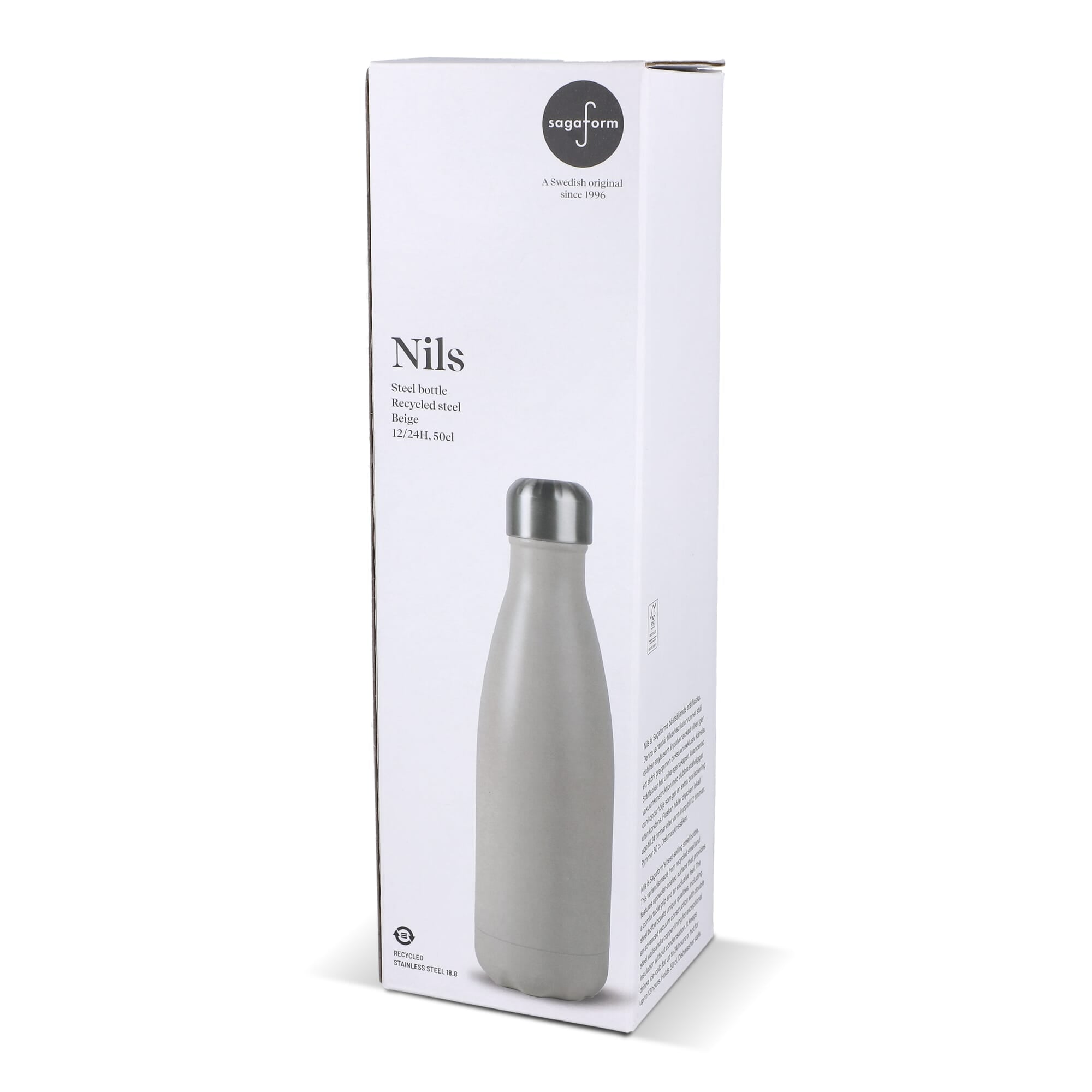 Sagaform Nils Stahlflasche Pulverbeschichtet 500 ml