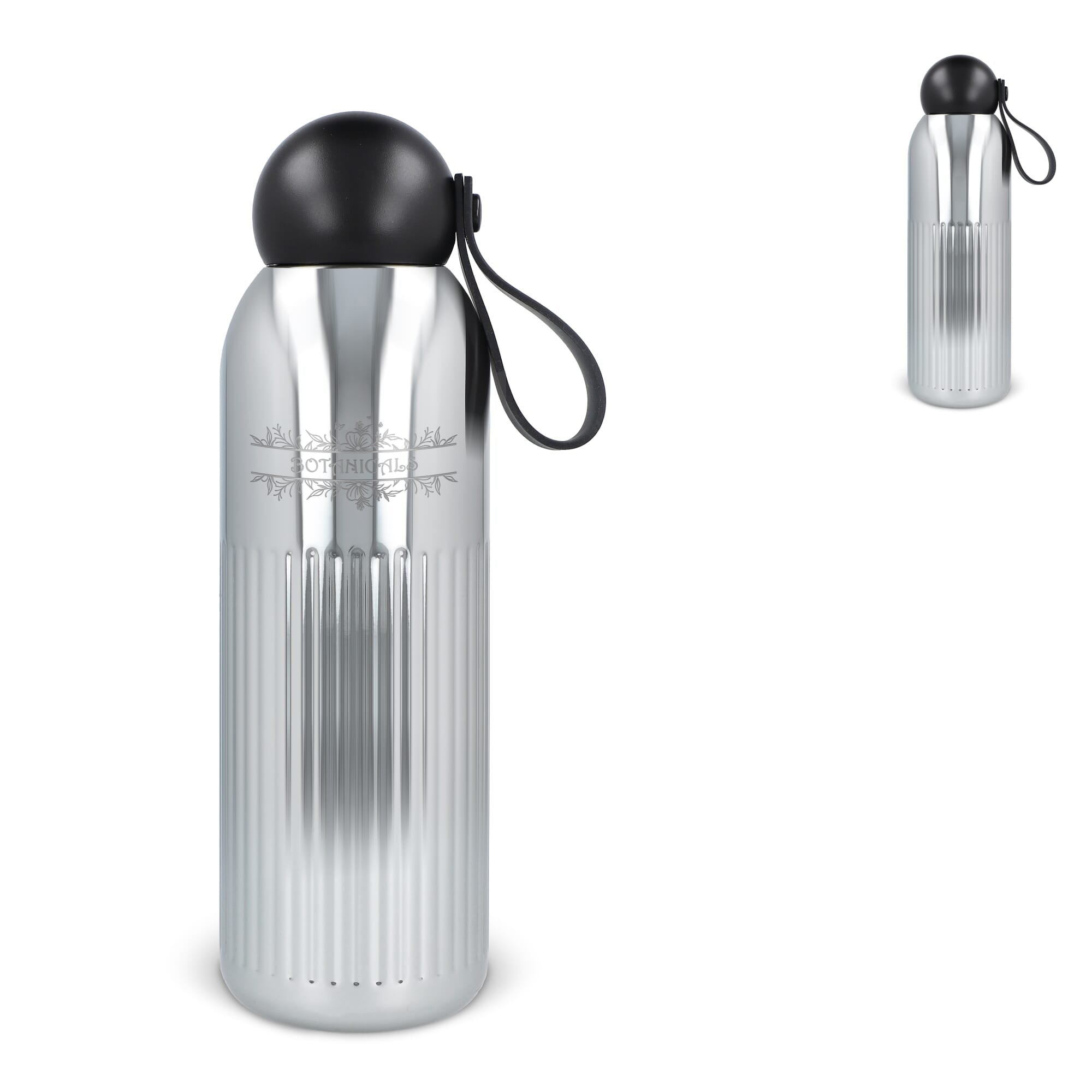 Sagaform Tekla Stahlisolierflasche Chrom (recycelt) 500 ml