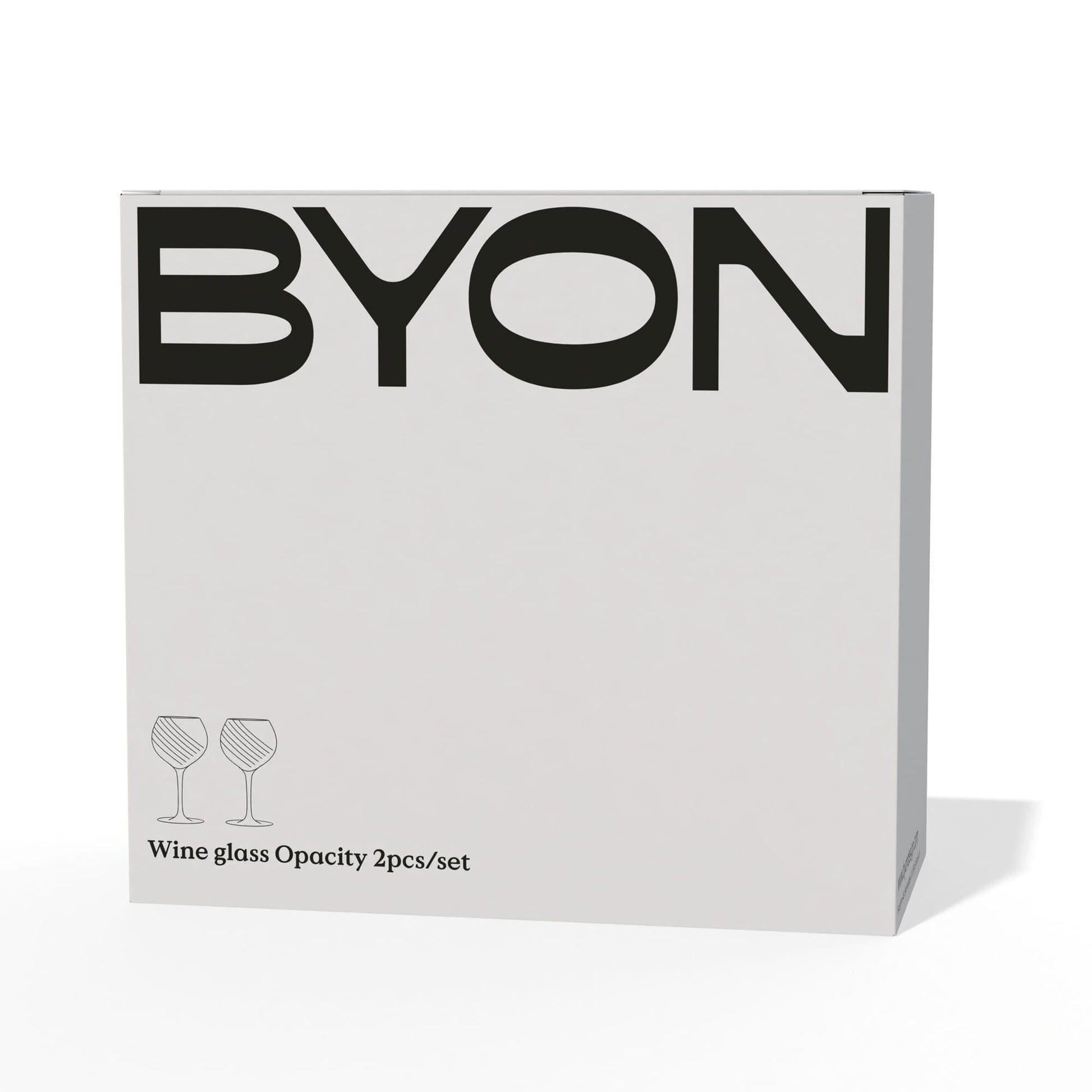 Byon Opacity 2er-Set Weingläser mit stilvollem Glasmuster 470ml