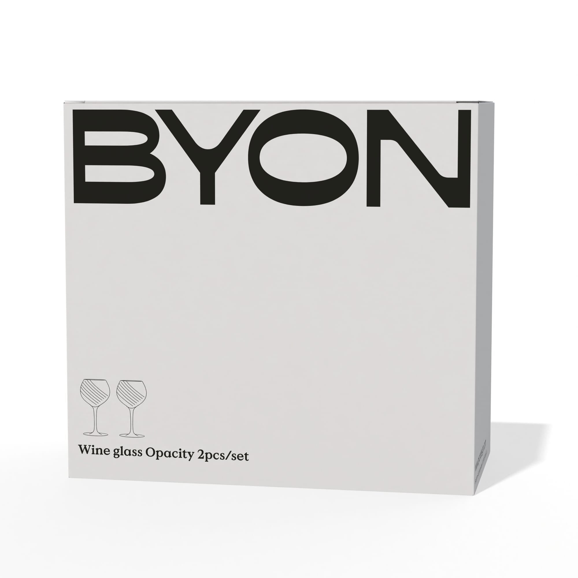 Byon Opacity 2er-Set Weingläser mit stilvollem Glasmuster 470ml
