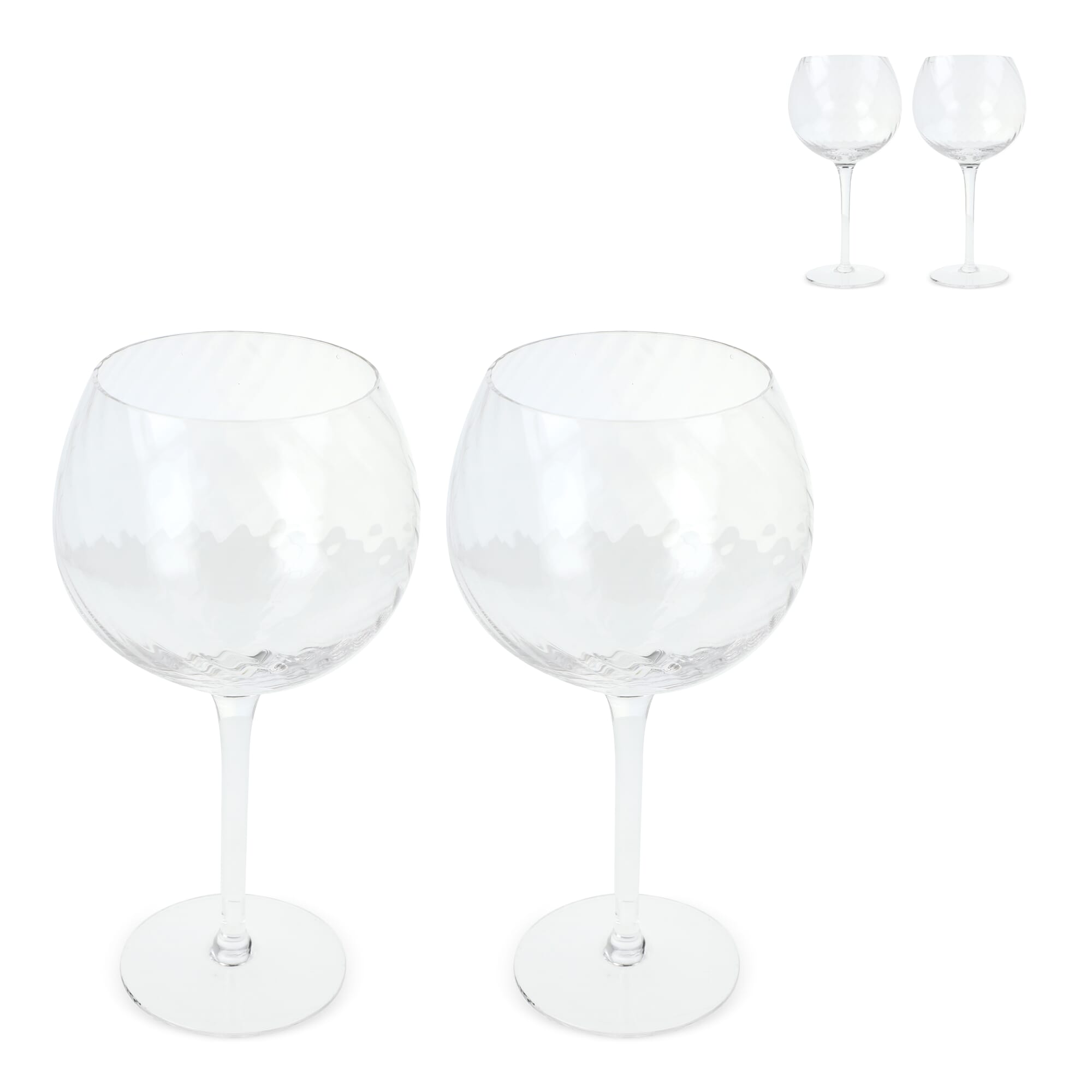 Byon Opacity 2er-Set Weingläser mit stilvollem Glasmuster 470ml