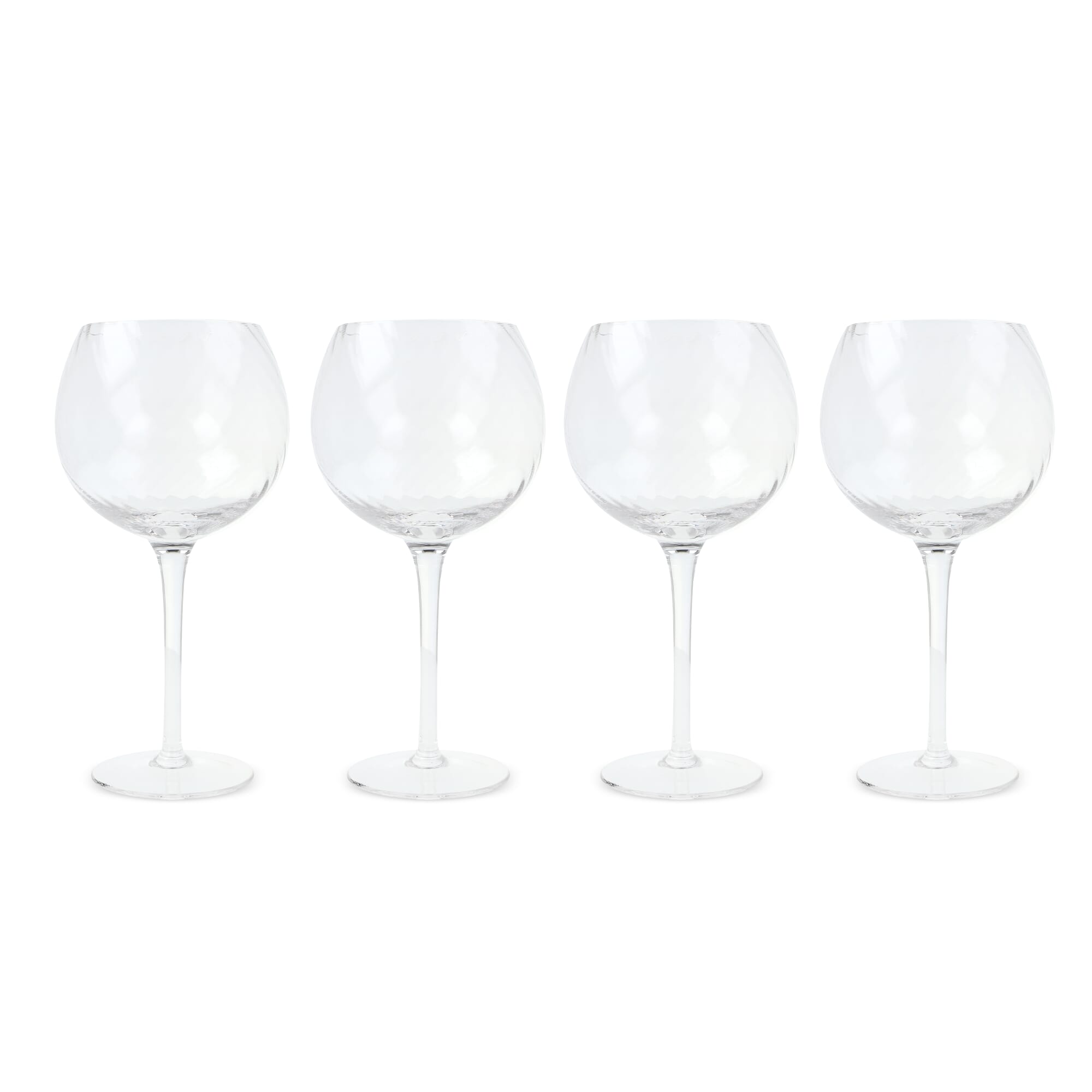 Byon Opacity 4er-Set Weingläser mit stilvollem Glasmuster 470ml
