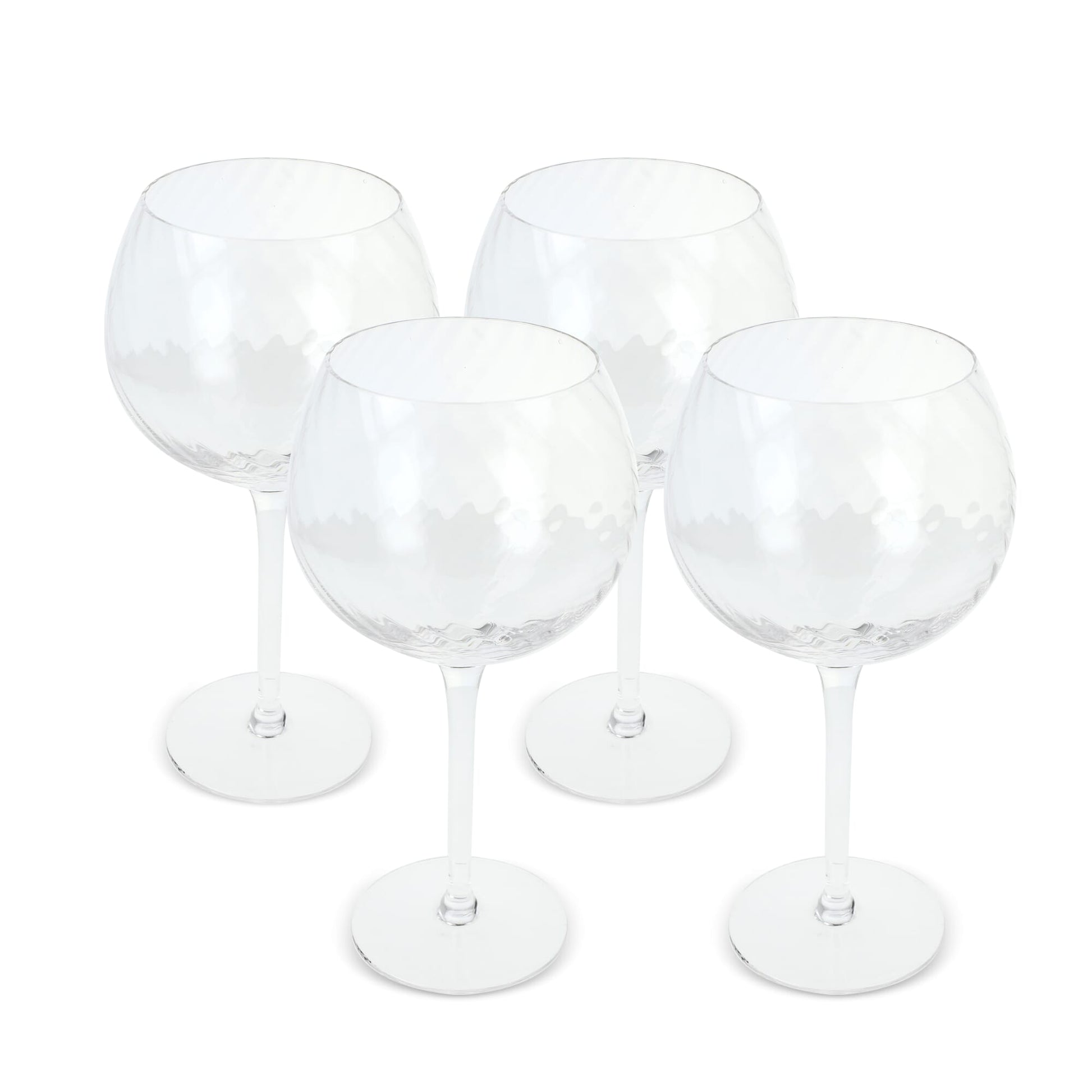Byon Opacity 4er-Set Weingläser mit stilvollem Glasmuster 470ml
