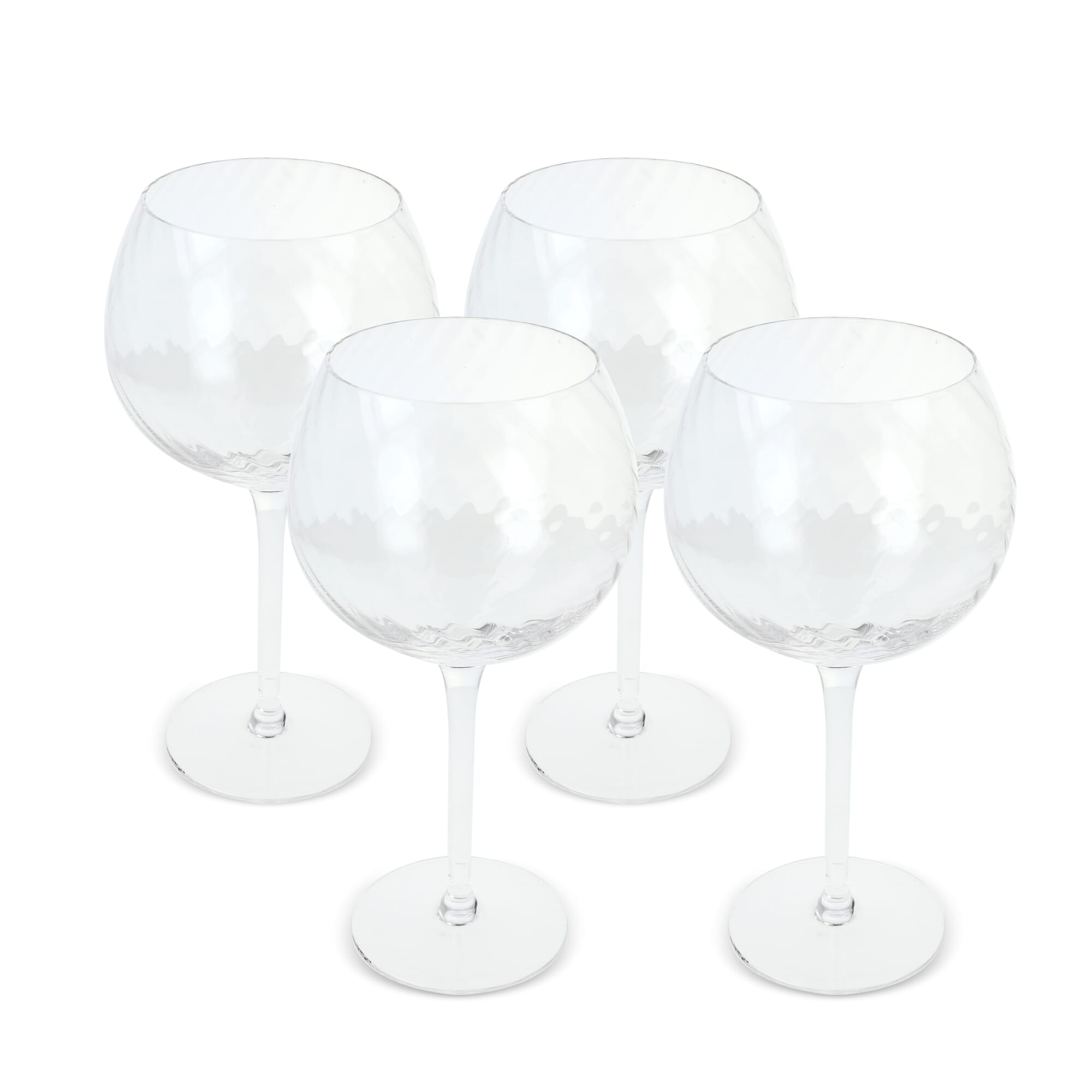 Byon Opacity 4er-Set Weingläser mit stilvollem Glasmuster 470ml