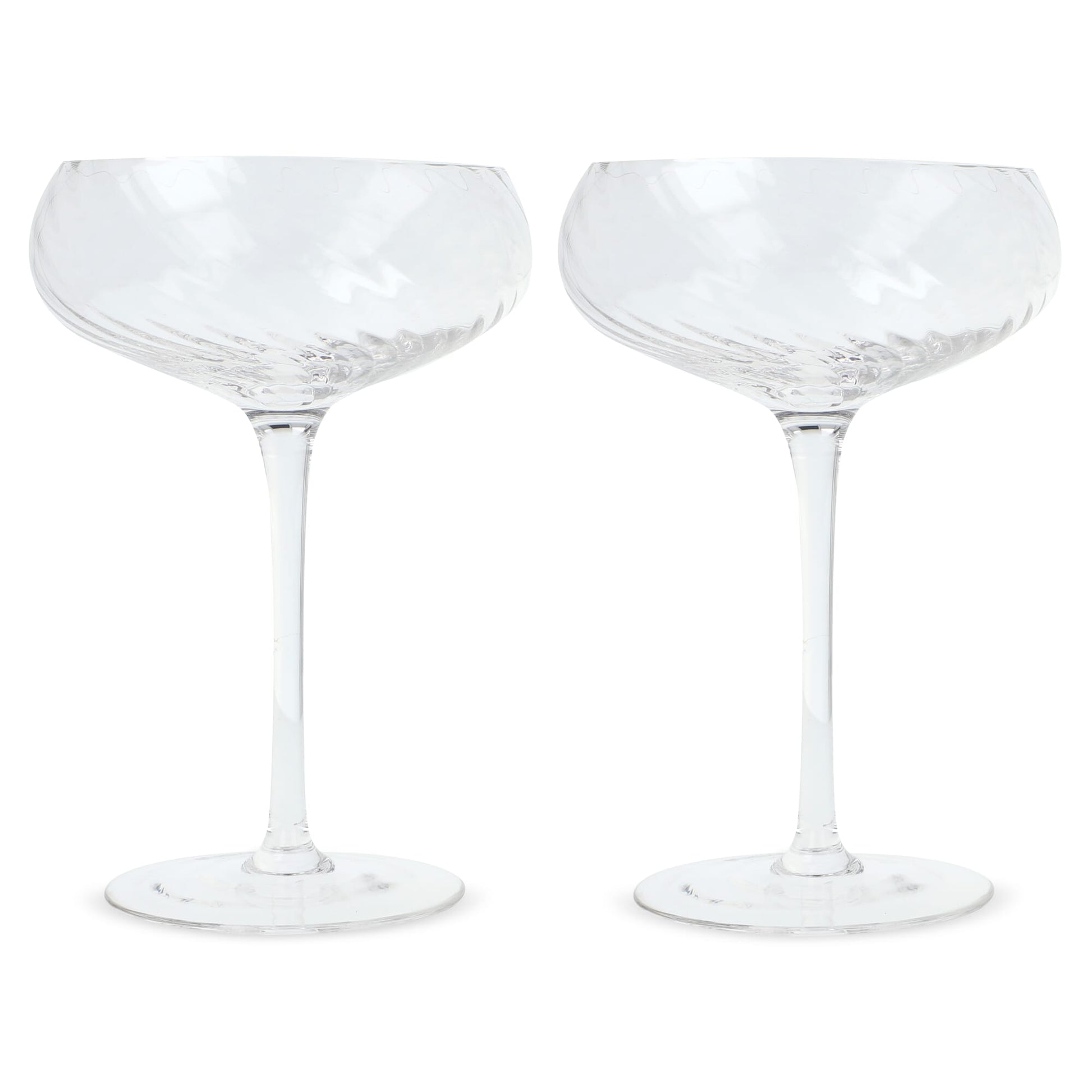 Byon Opacity 2er-Set Sektgläser mit stilvollem Glasmuster 300ml