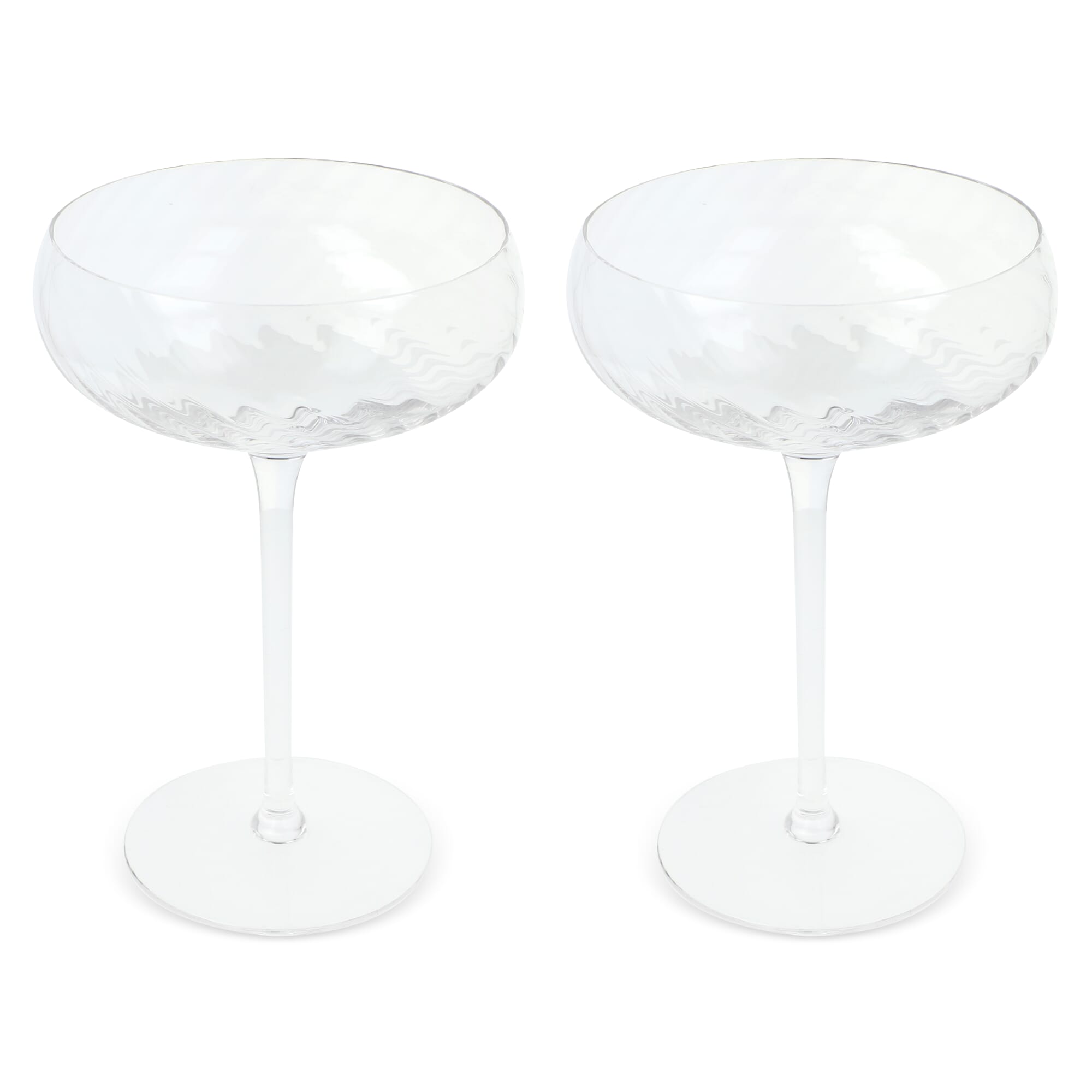Byon Opacity 2er-Set Sektgläser mit stilvollem Glasmuster 300ml