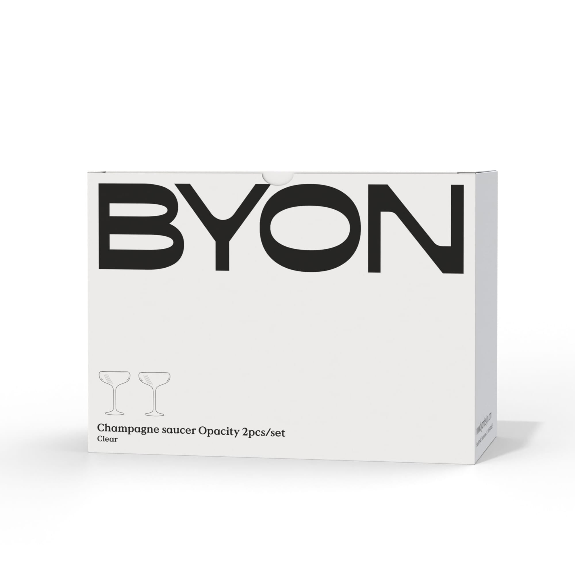 Byon Opacity 2er-Set Sektgläser mit stilvollem Glasmuster 300ml