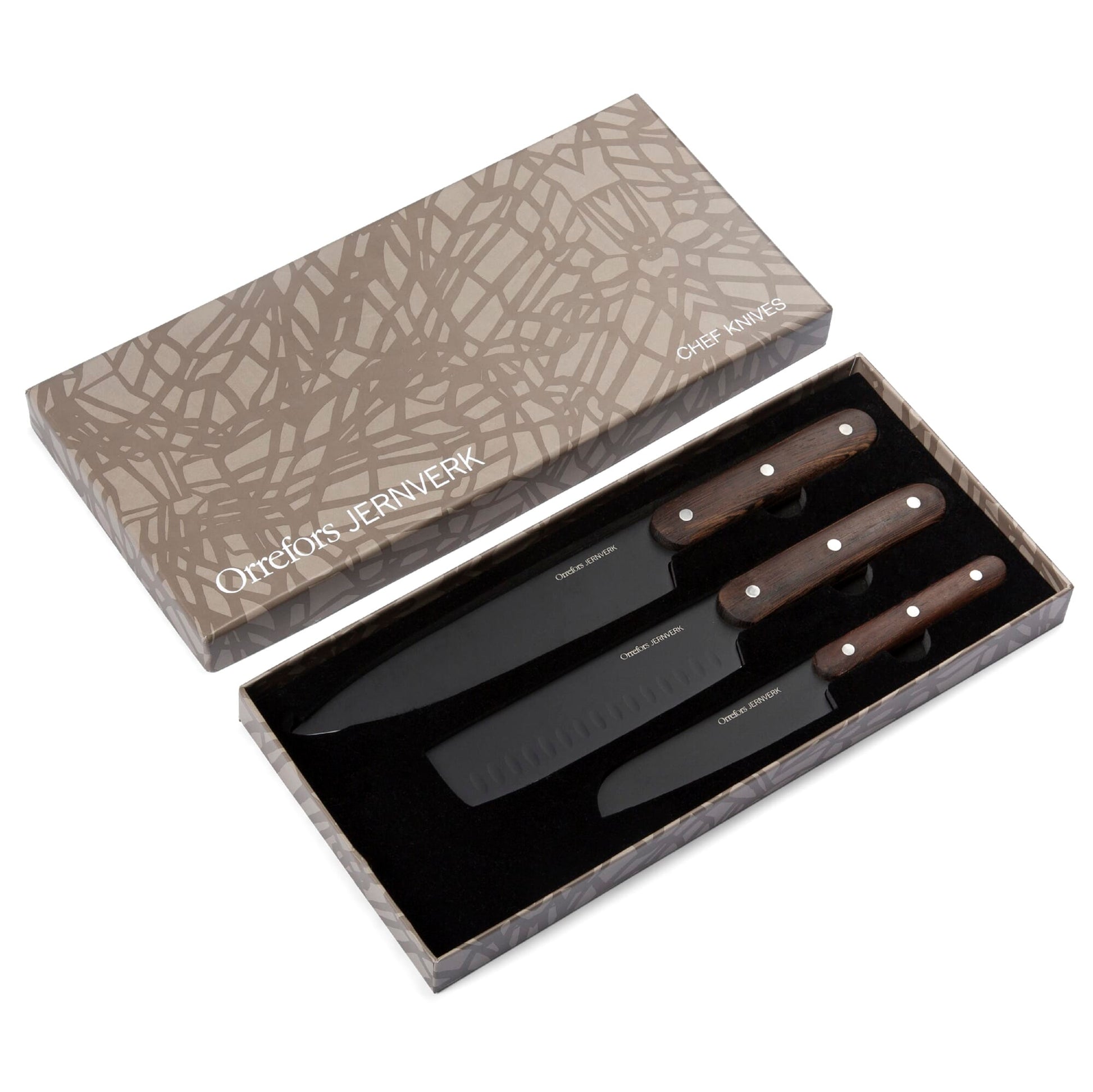 Orrefors Jernverk Messerset holz 3er-Set