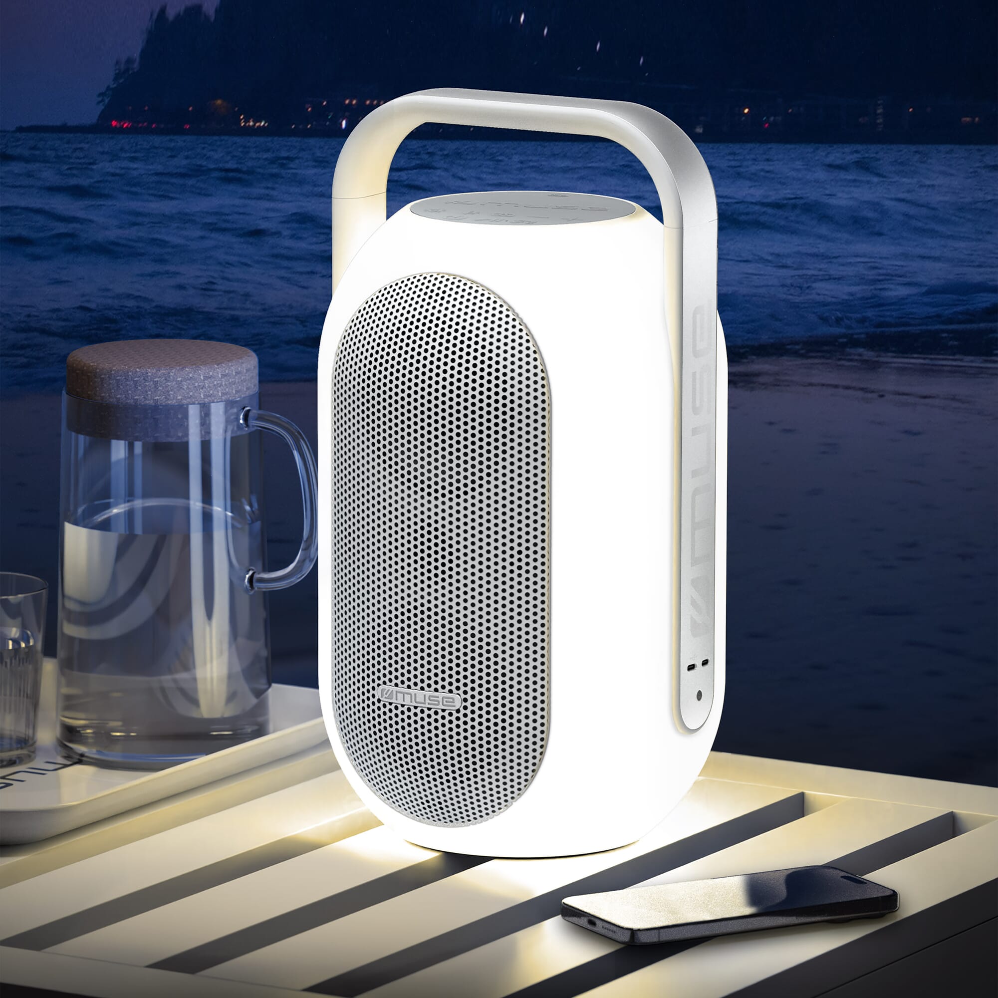 ML-625| Muse Ambient Light Bluetooth-Lautsprecher für den Innen-und Außenbereich