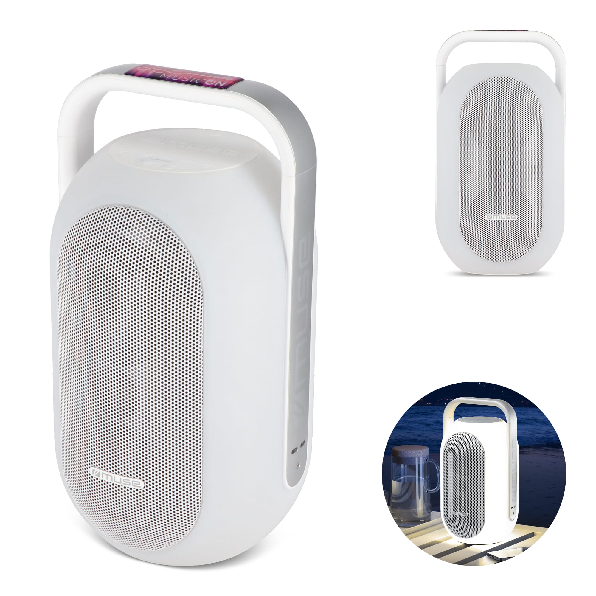 ML-625| Muse Ambient Light Bluetooth-Lautsprecher für den Innen-und Außenbereich