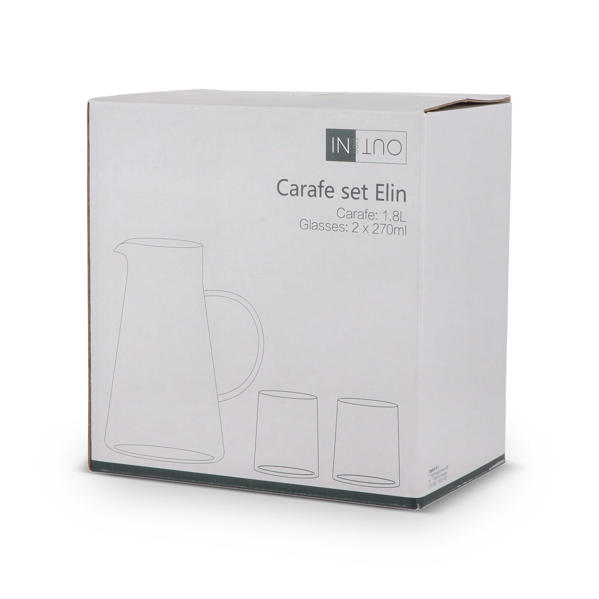 InSideOut Karaffe Elin mit 2 Gläsern