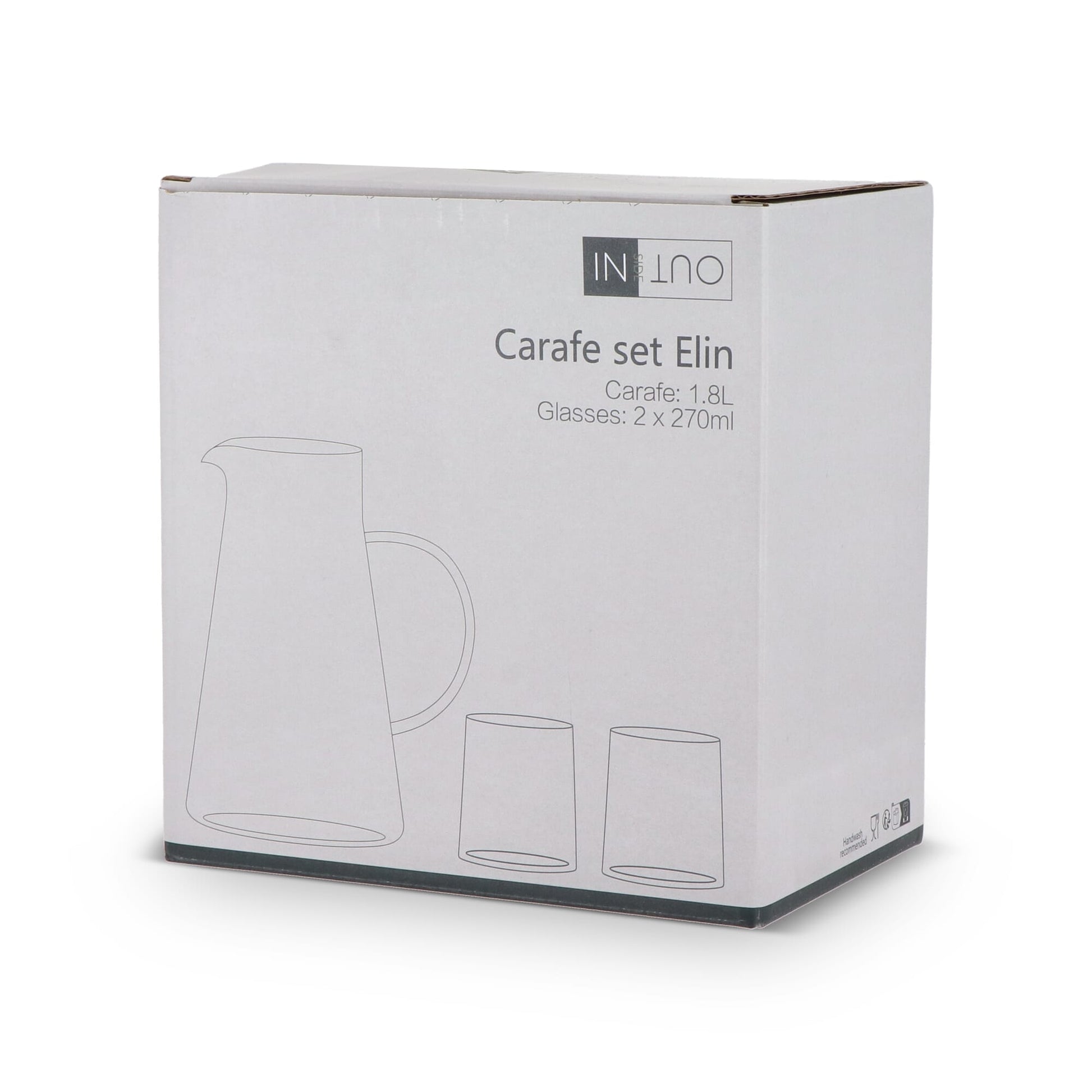 InSideOut Karaffe Elin mit 2 Gläsern