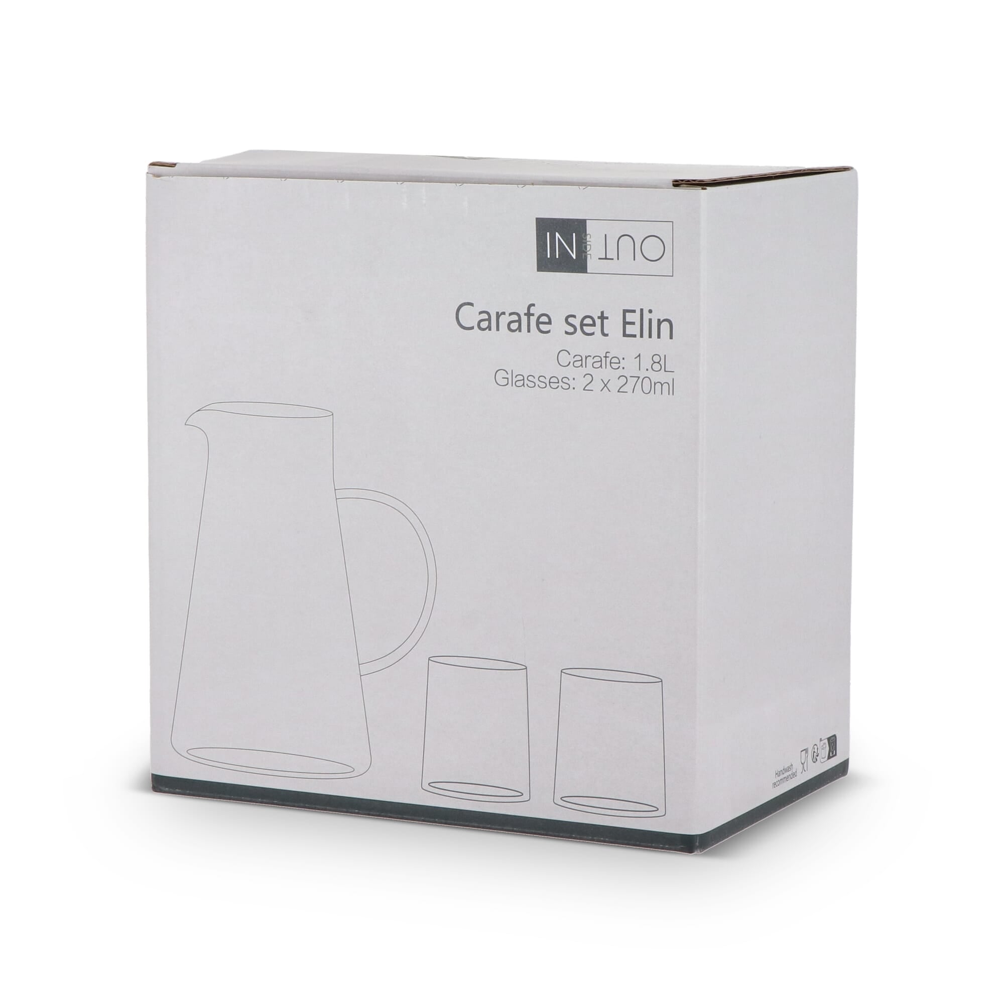 InSideOut Karaffe Elin mit 2 Gläsern