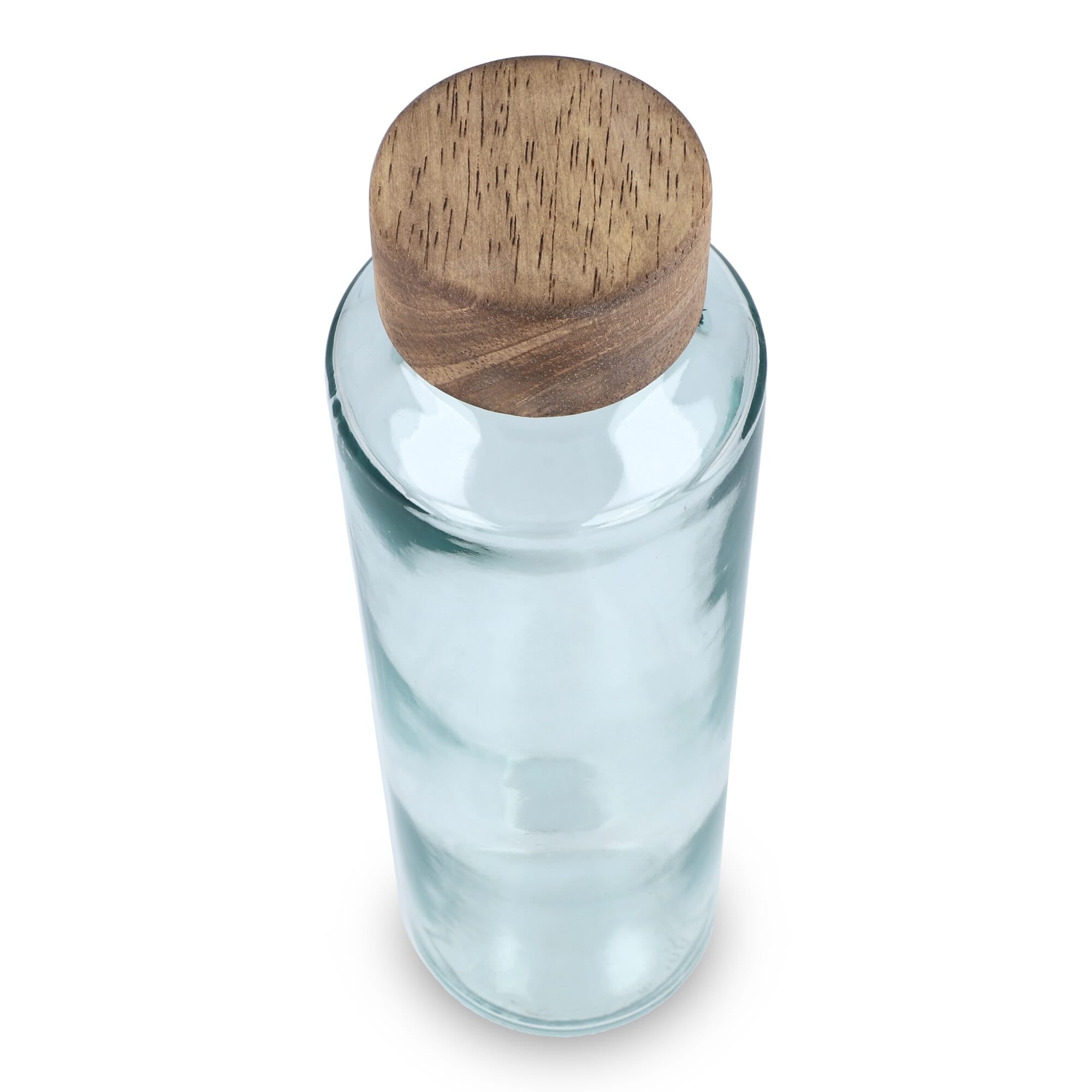 InSideOut Recycelte Glaswasserflasche ReuuZ mit Holzverschluss 650 ml