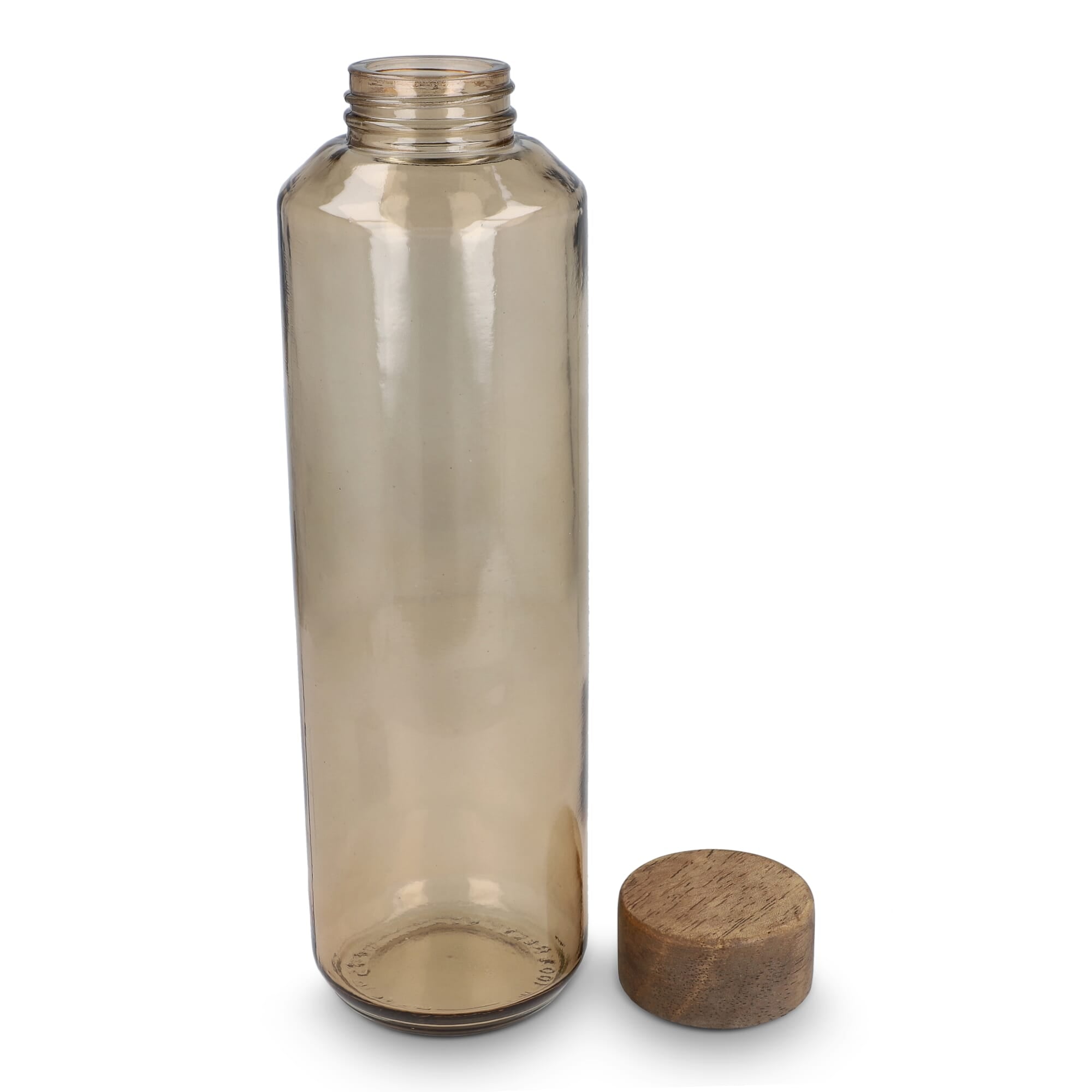 InSideOut Recycelte Glaswasserflasche ReuuZ mit Holzverschluss 650 ml