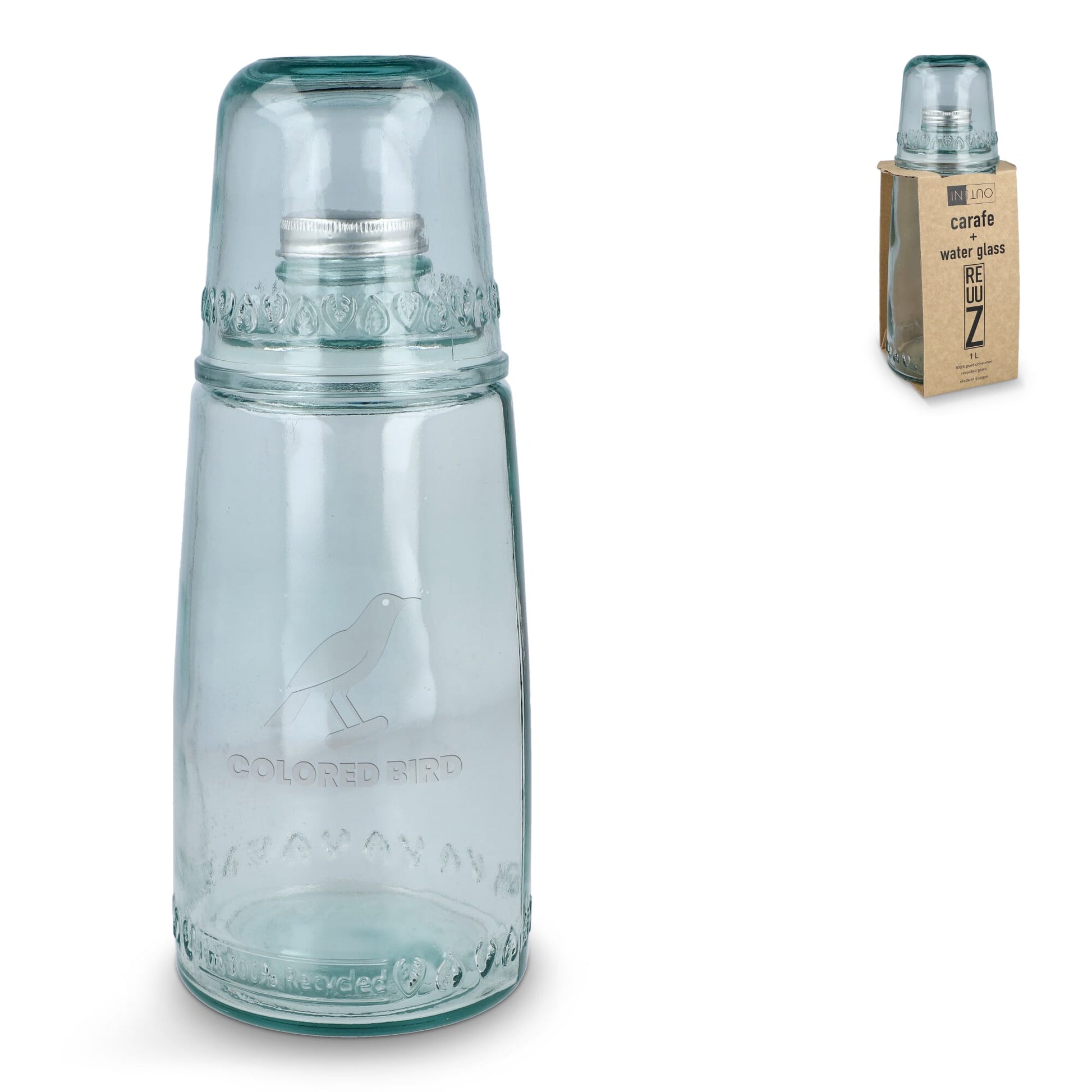 InSideOut Recyceltes Glas-Getränkeset ReuuZ 1 l