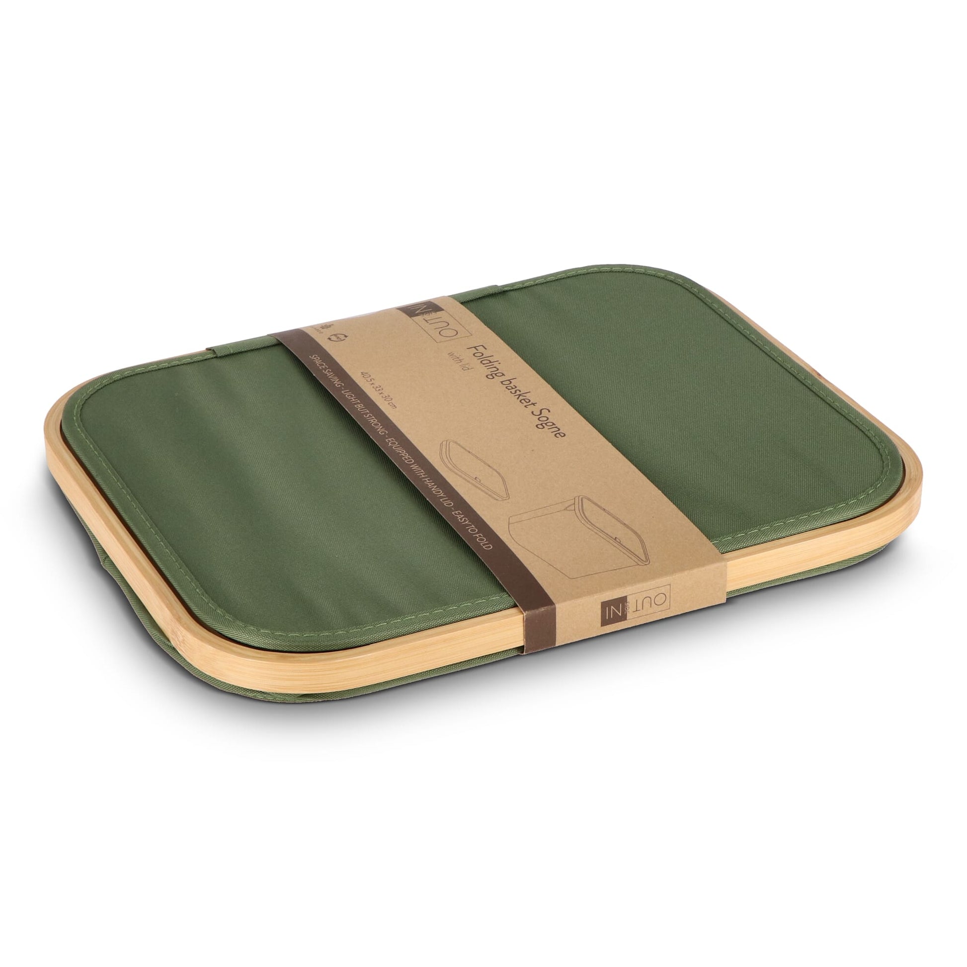InSideOut faltbarer Korb mit Deckel Sogne 40,5 x 33 x 30cm rPET