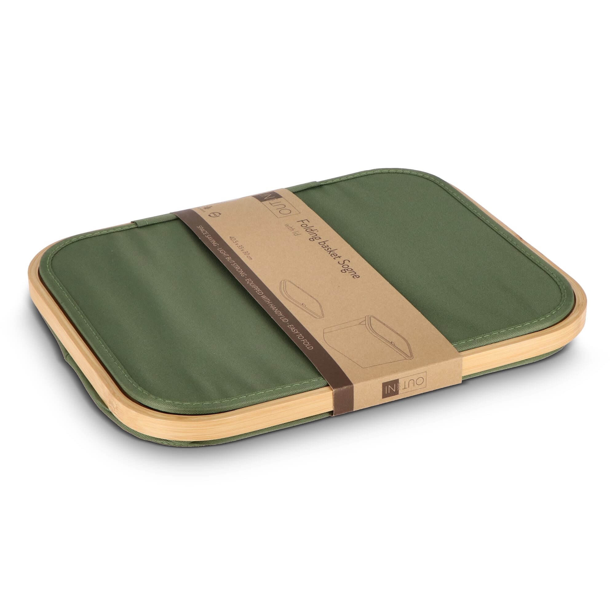 InSideOut faltbarer Korb mit Deckel Sogne 40,5 x 33 x 30cm rPET