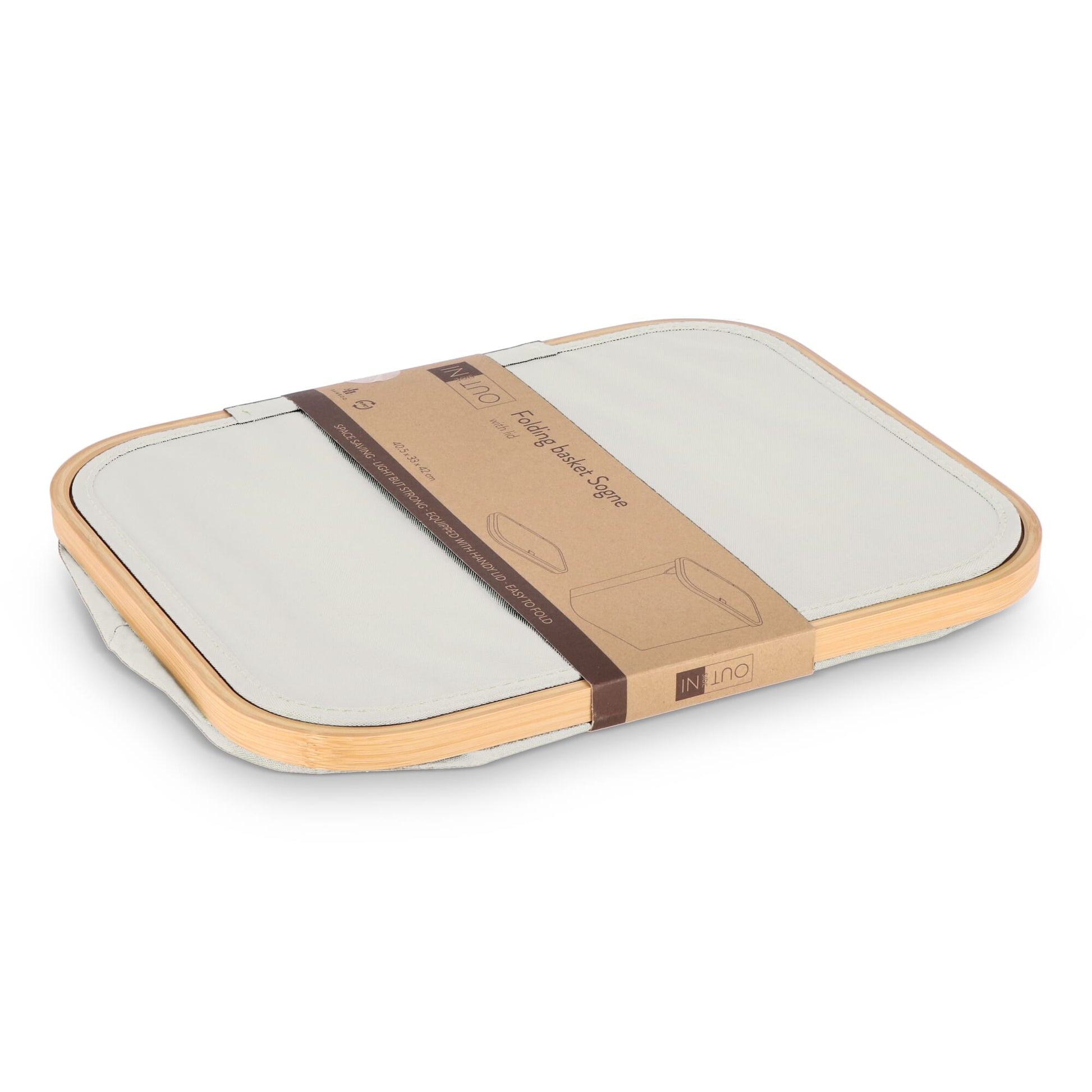 InSideOut faltbarer Korb mit Deckel Sogne 40,5 x 33 x 42cm rPET
