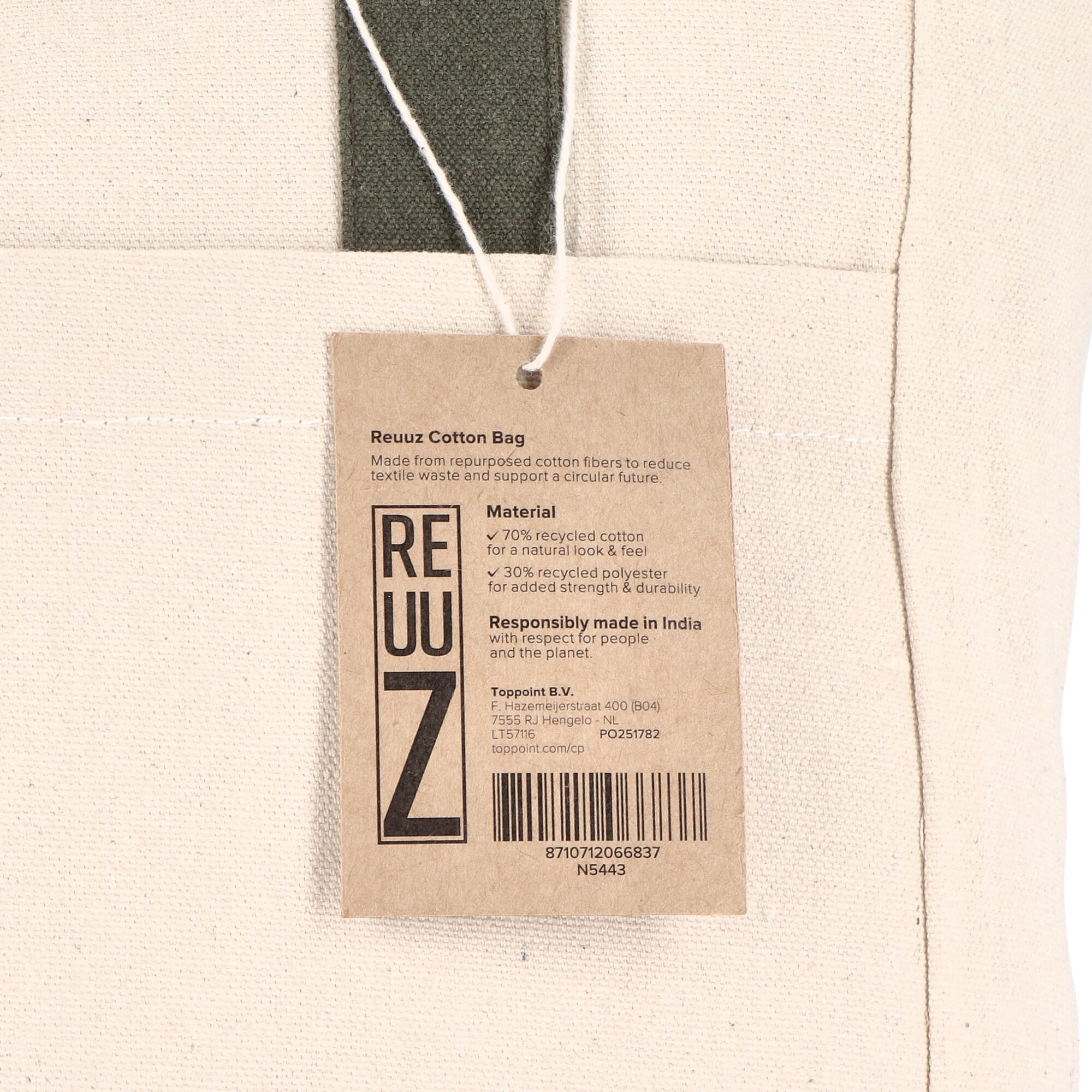 InSideOut Reuuz Canvas Tragetasche 33 x 42 x 10 cm