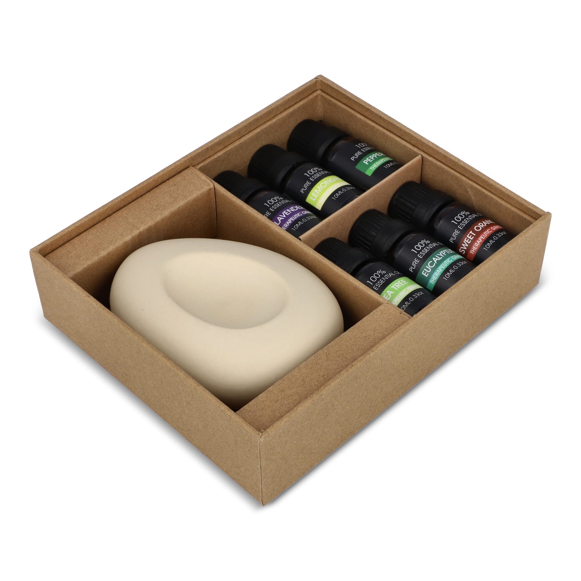 InsideOut Aroma Pebble Geschenkset mit 6 ätherischen Ölen