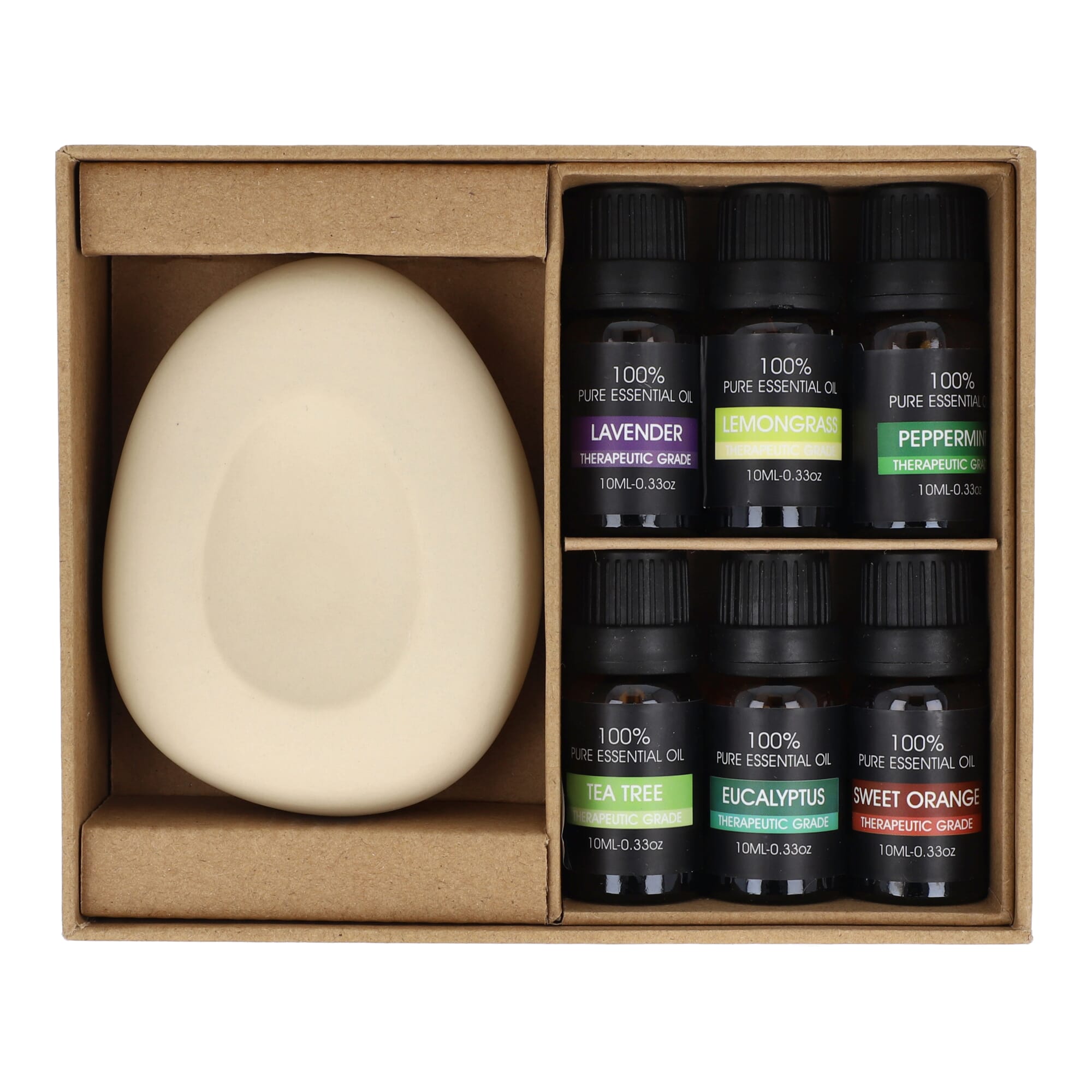 InsideOut Aroma Pebble Geschenkset mit 6 ätherischen Ölen