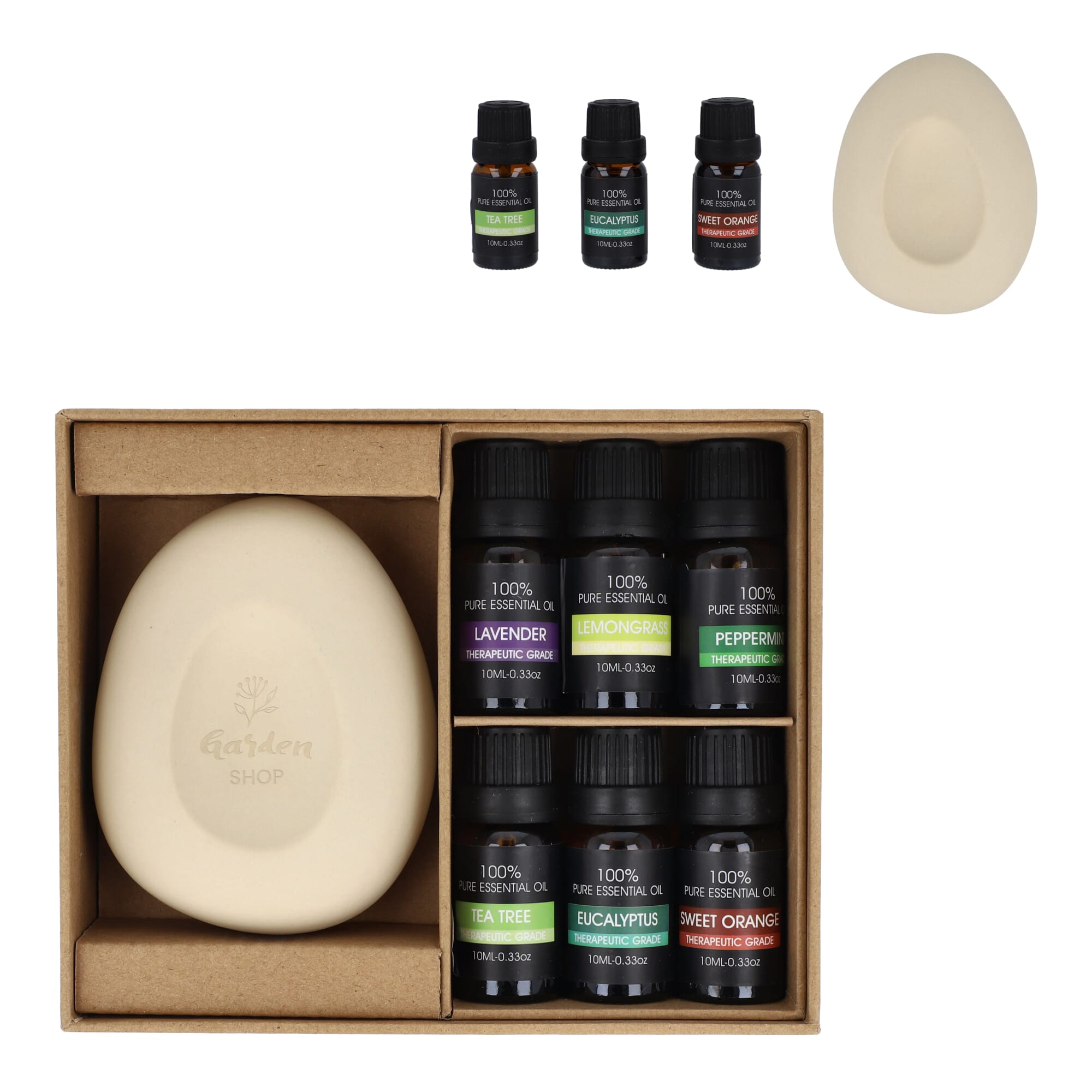 InsideOut Aroma Pebble Geschenkset mit 6 ätherischen Ölen