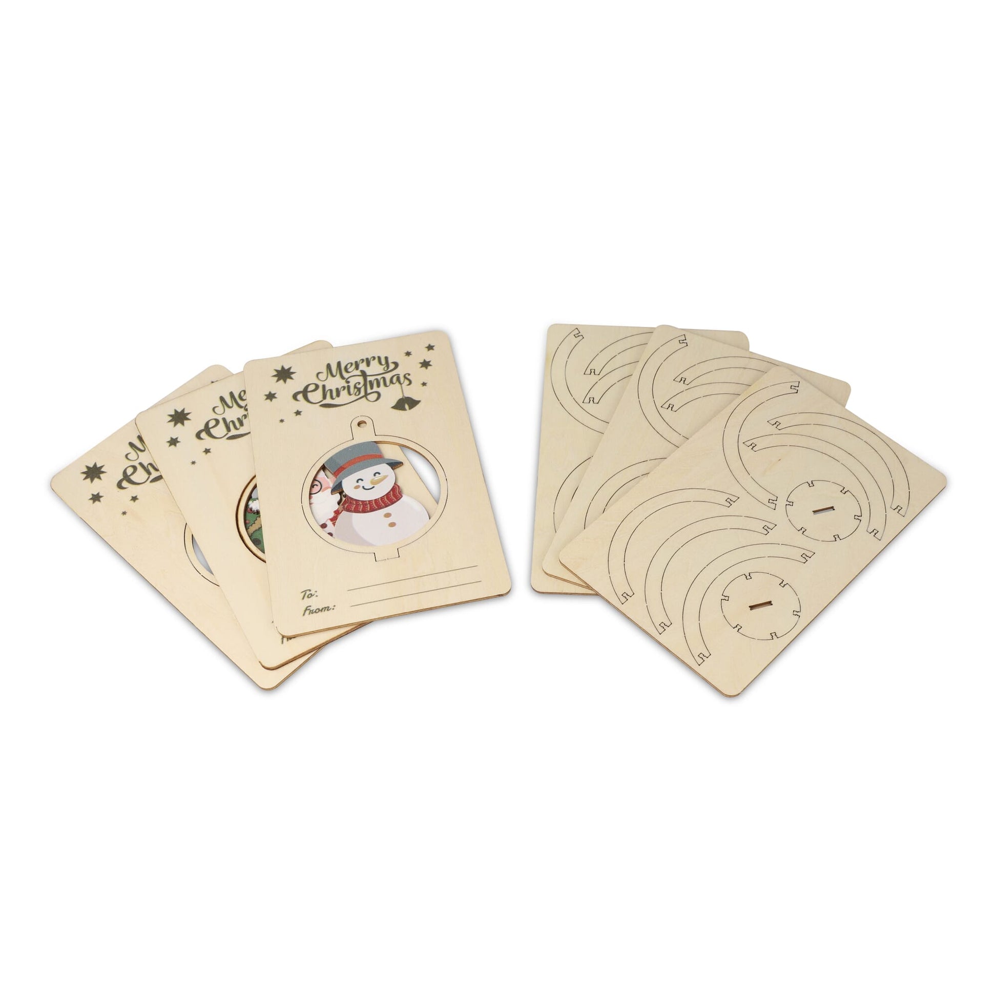 InSideOut Weihnachtsschmuck aus Holz 3er-Set