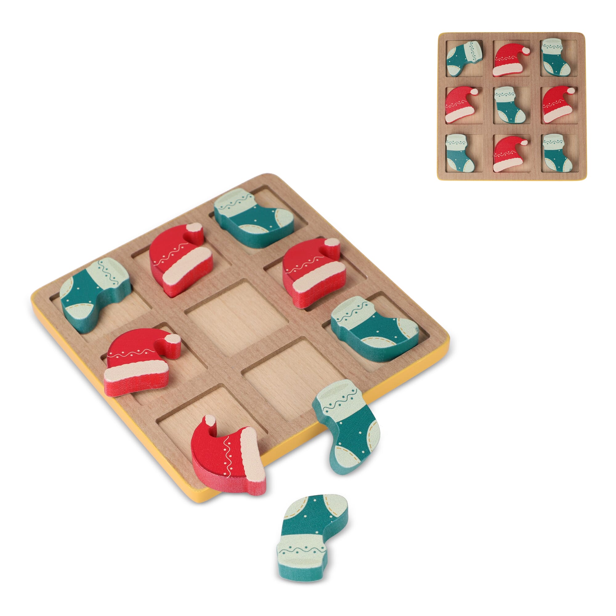 InSideOut Weihnachts-Tic-Tac-Toe aus Holz