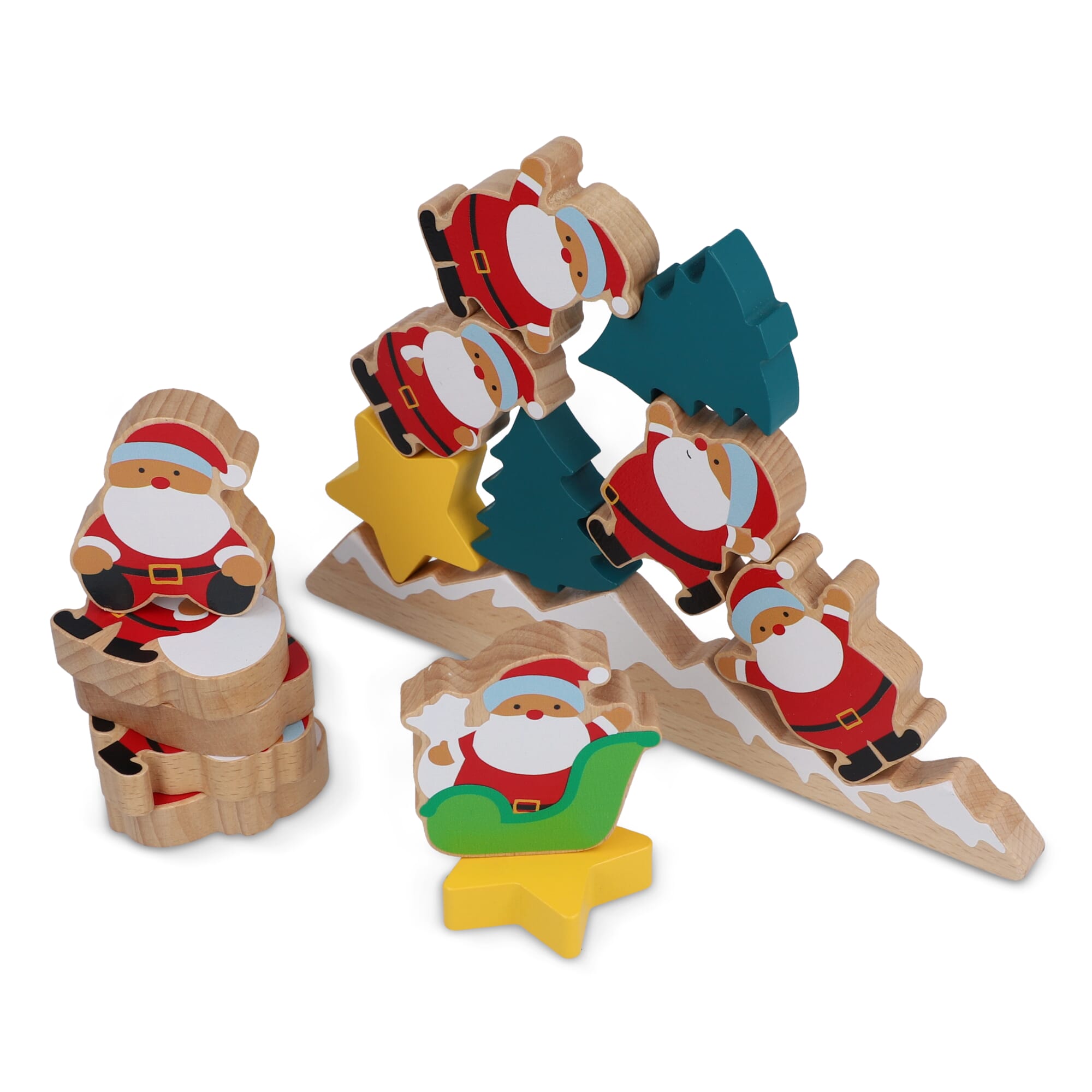 InSideOut Holz Weihnachtsmann Balancierspiel