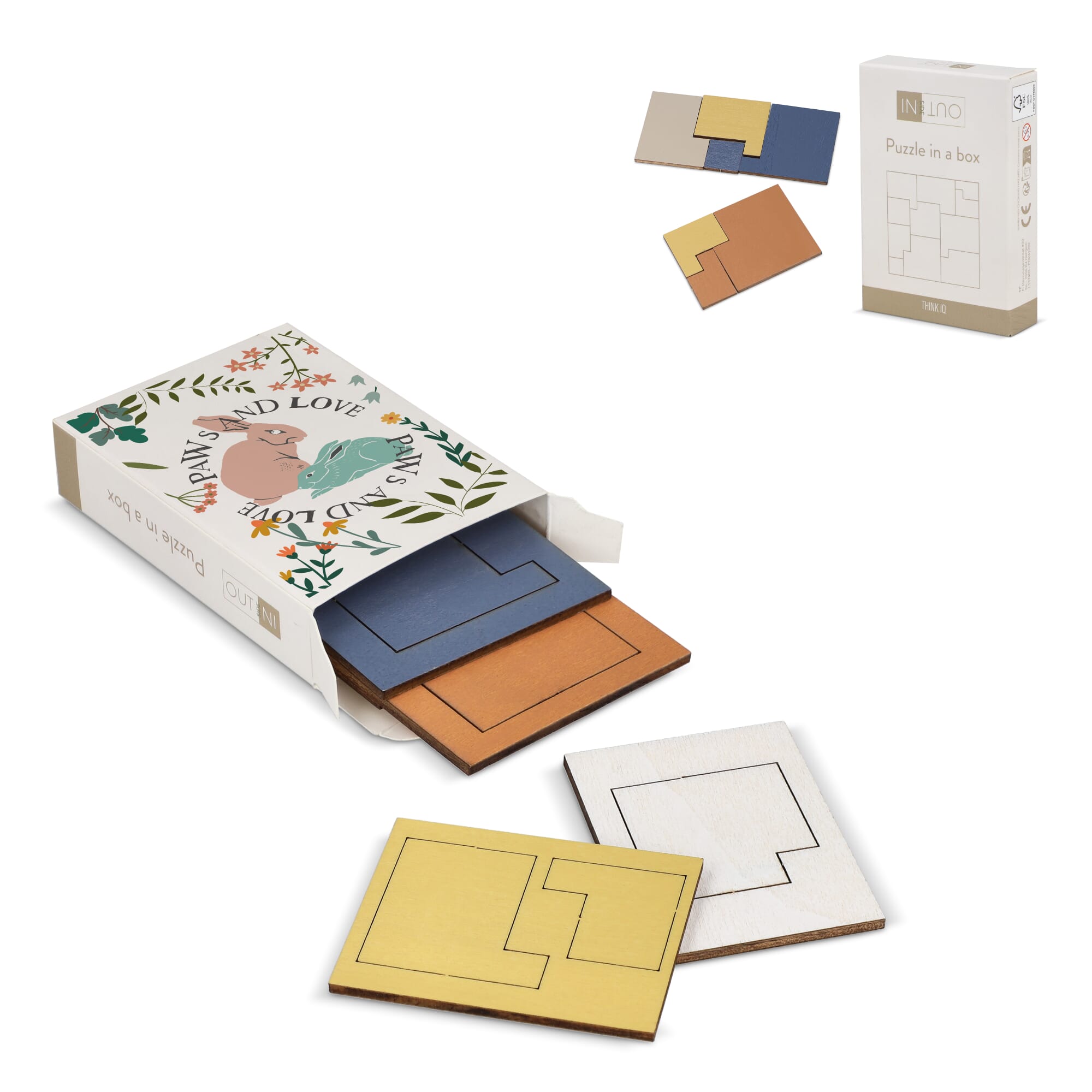 InSideOut Holz Streichholzschachtel think IQ puzzle