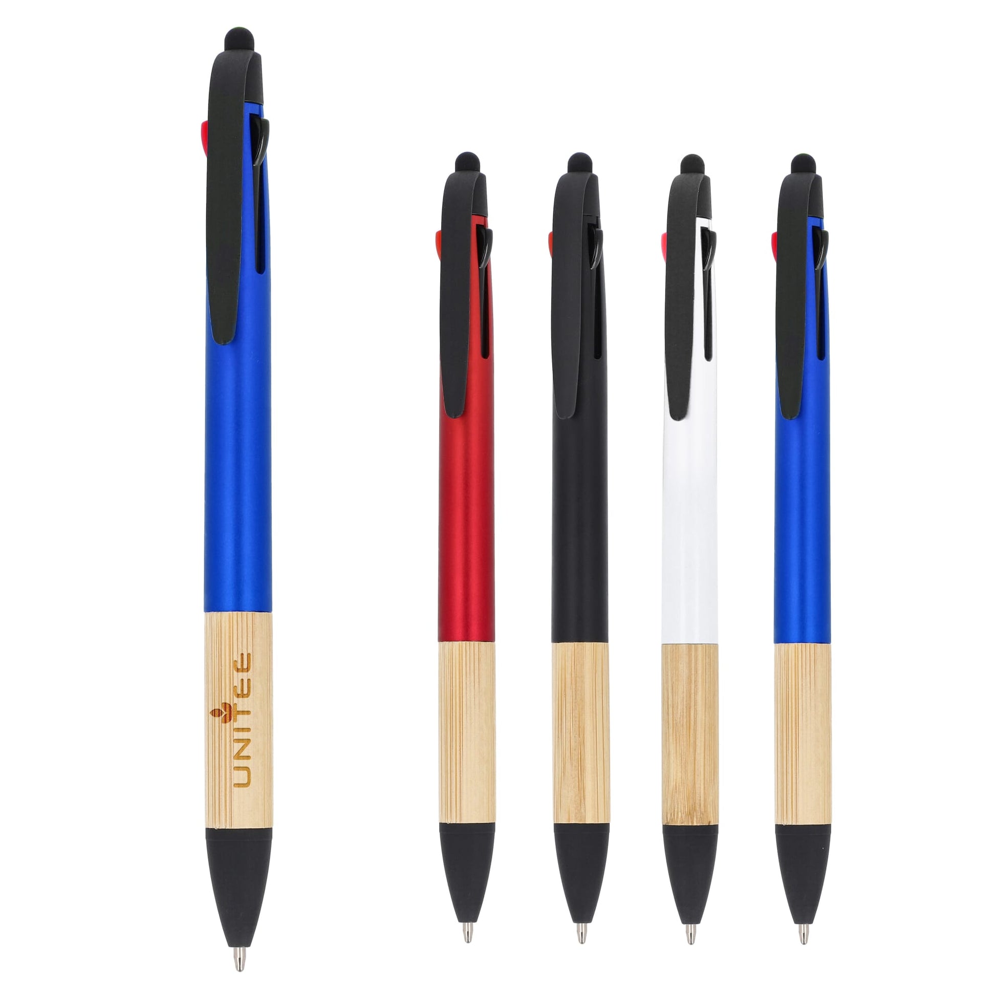3-Farben-Stift mit Bambusgriff