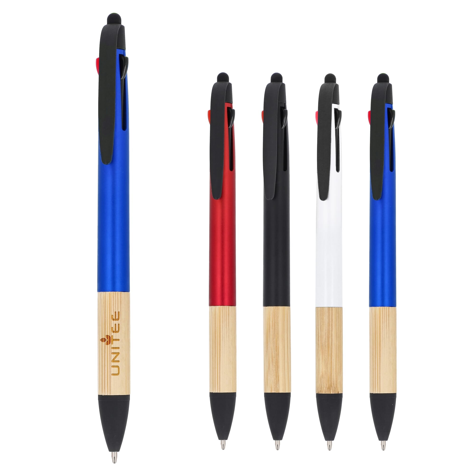 3-Farben-Stift mit Bambusgriff