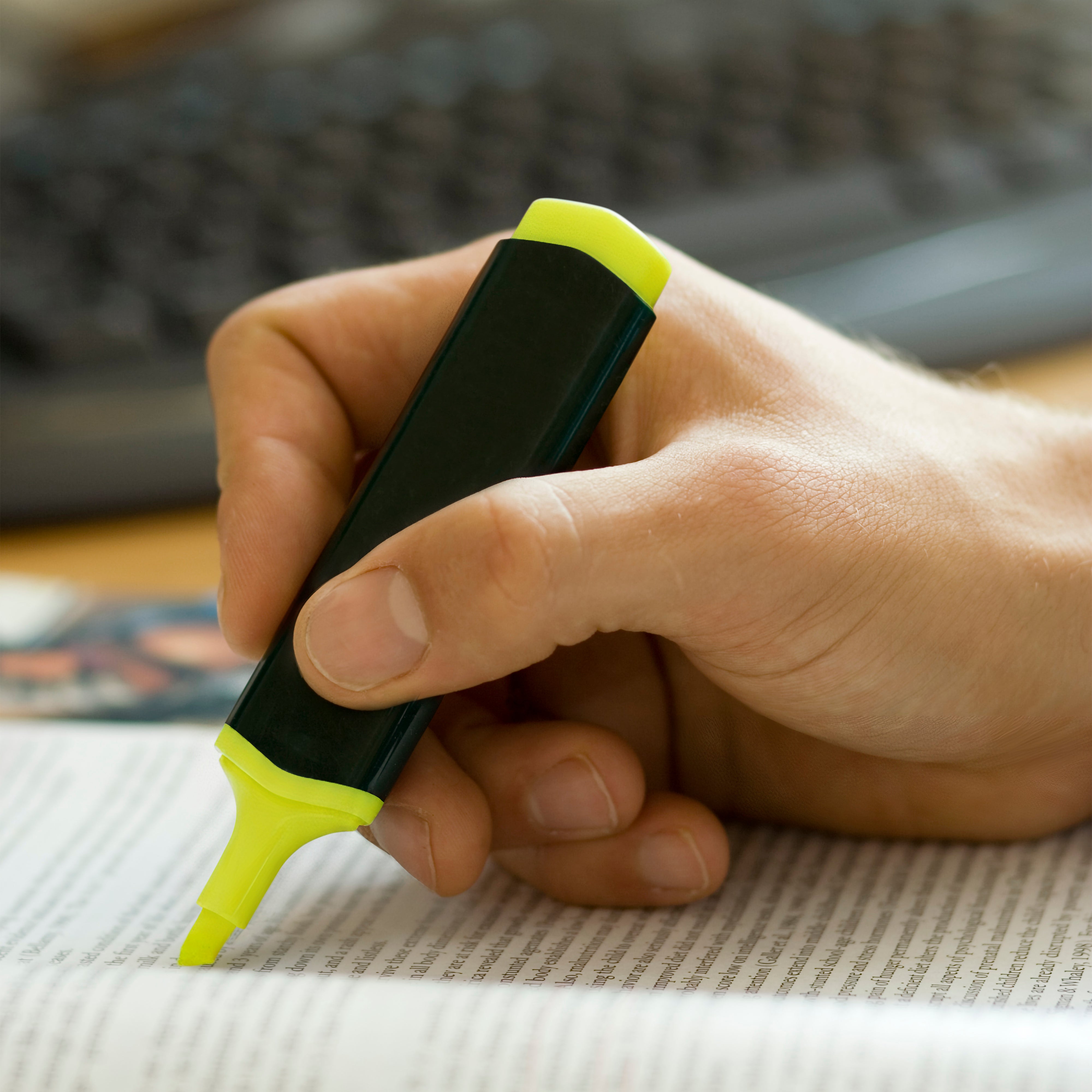 Textmarker BASIC mit großer Druckfläche