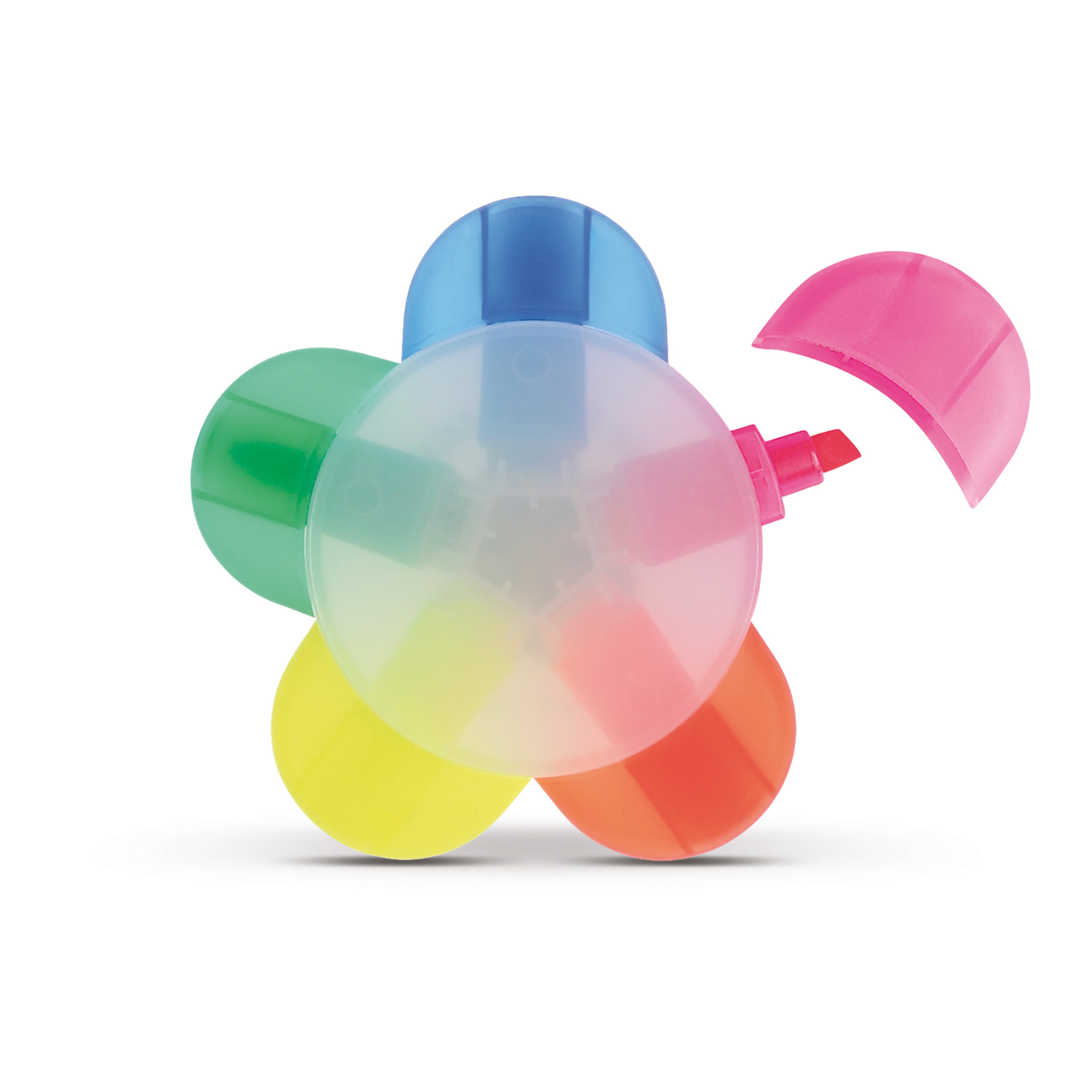 Blumen-Textmarker mit 5 Farben