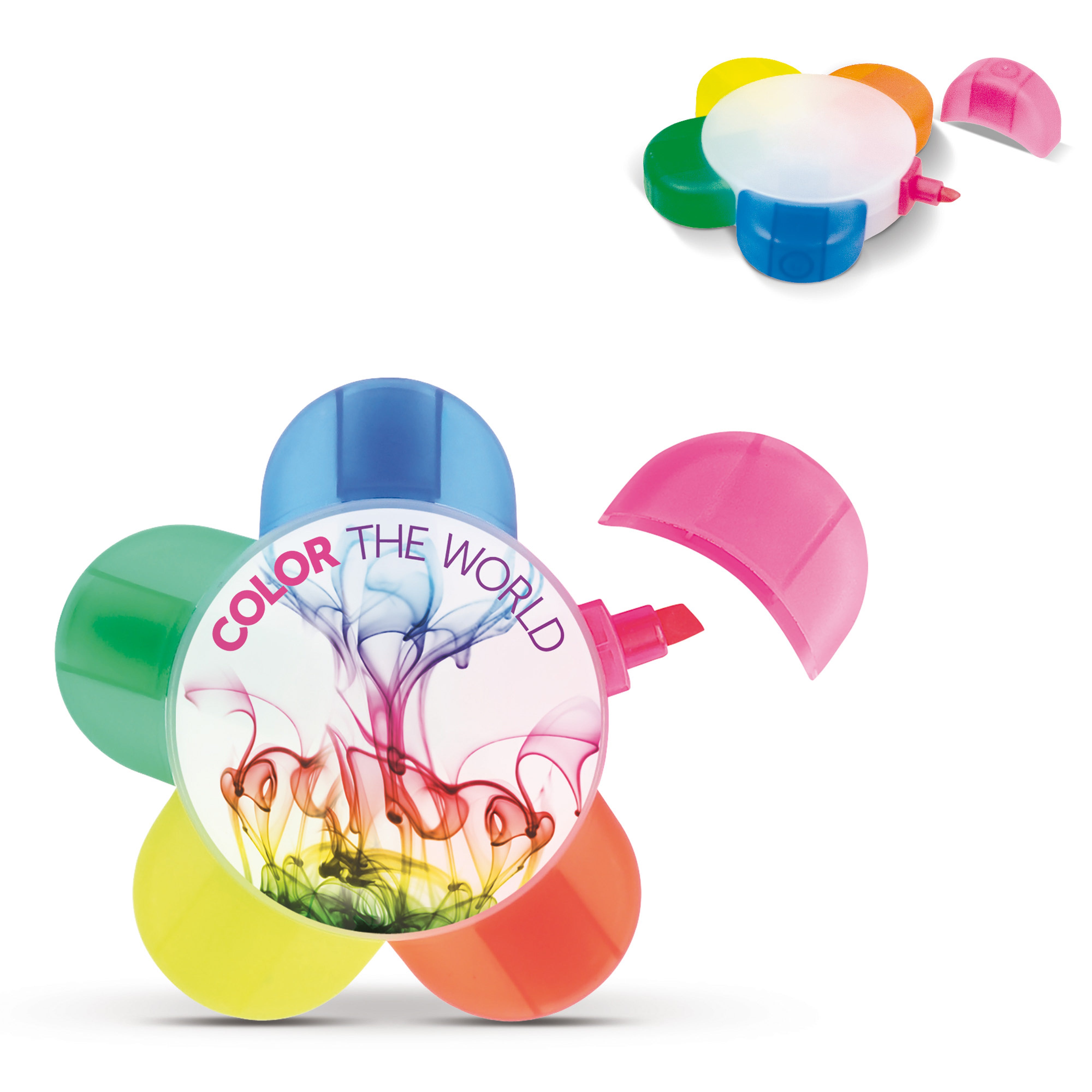 Blumen-Textmarker mit 5 Farben