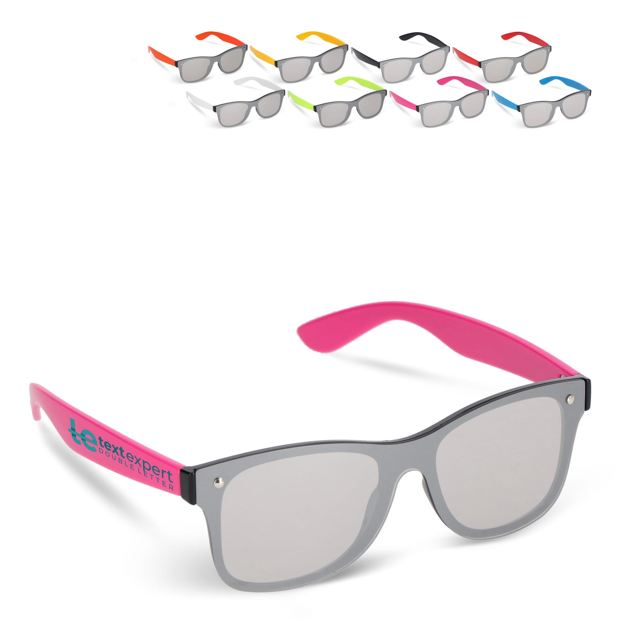 Justin R-PC Sonnenbrille mit verspiegelten Uni-Gläsern UV400