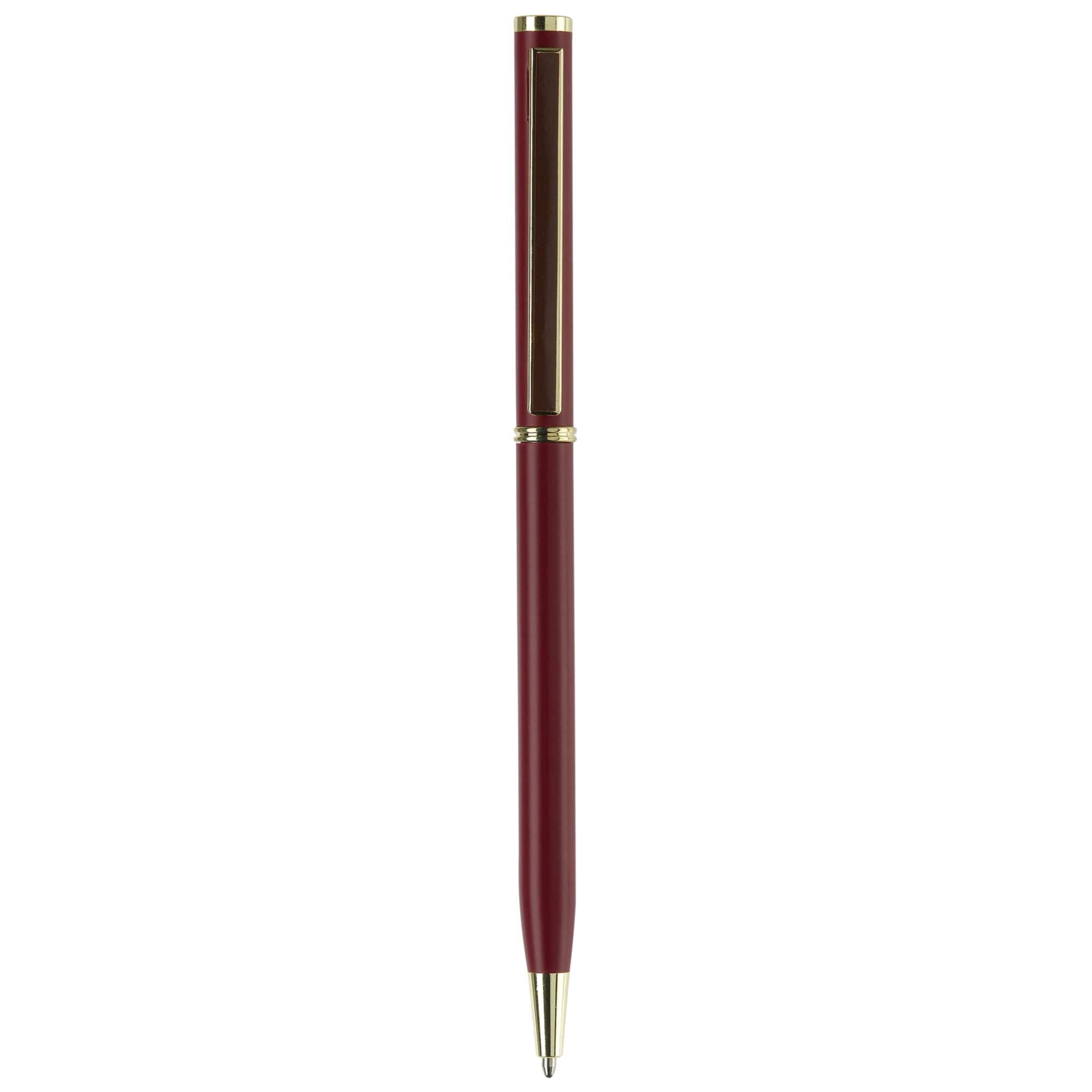Metallkugelschreiber Slim mit Gold Applikation