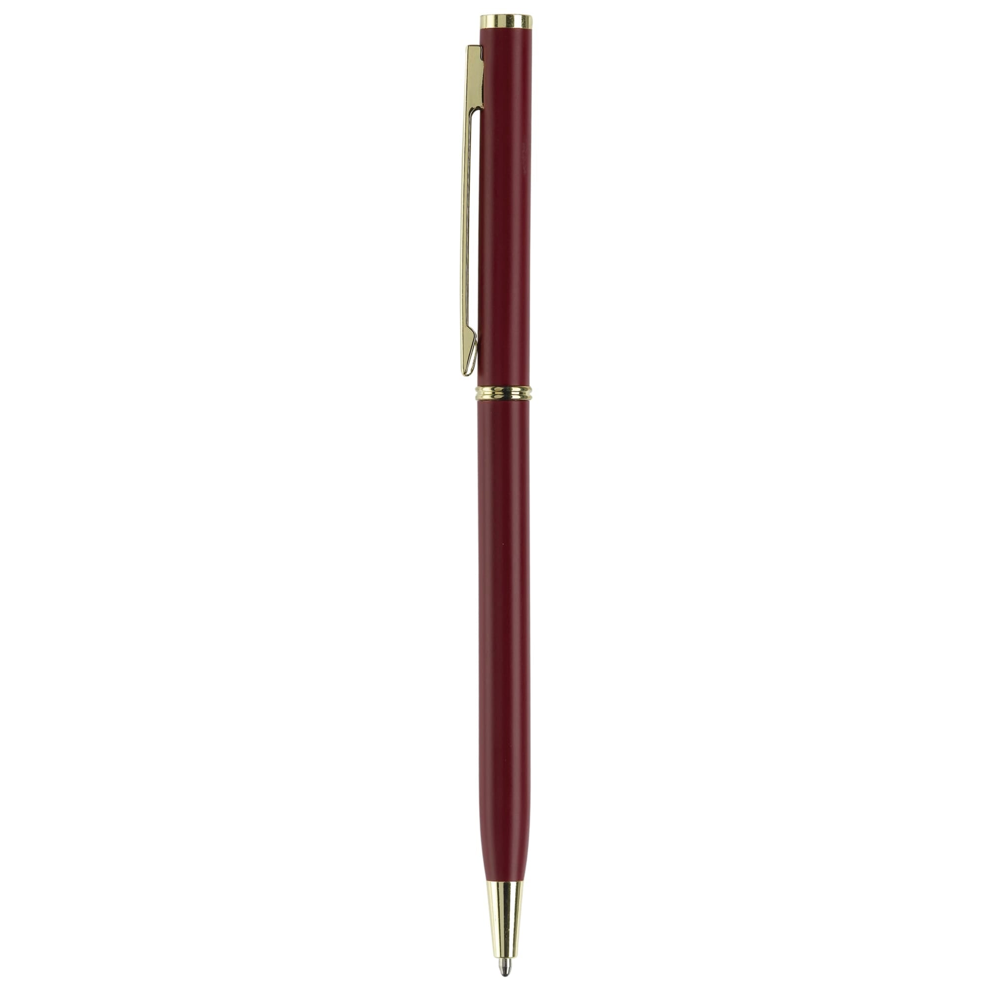 Metallkugelschreiber Slim mit Gold Applikation