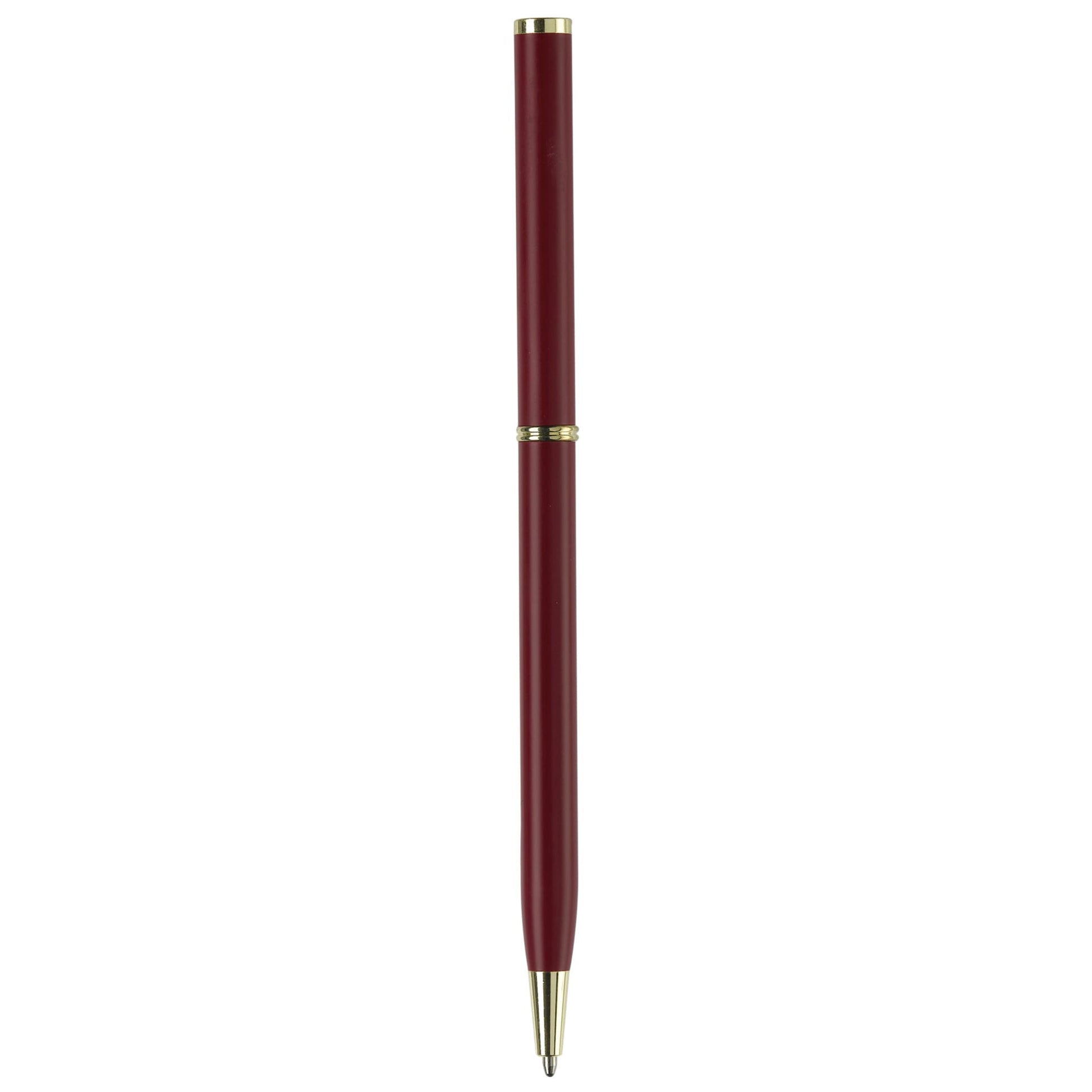Metallkugelschreiber Slim mit Gold Applikation