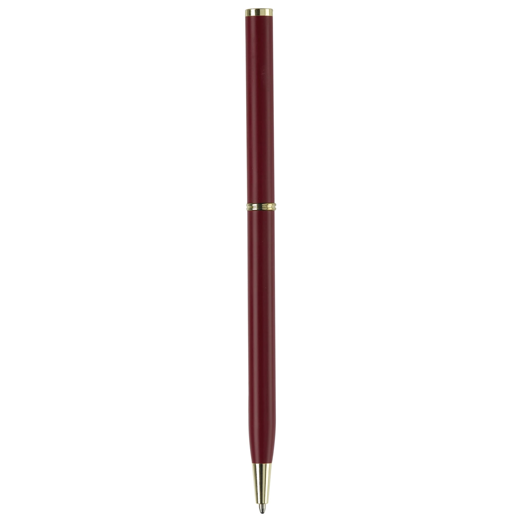 Metallkugelschreiber Slim mit Gold Applikation